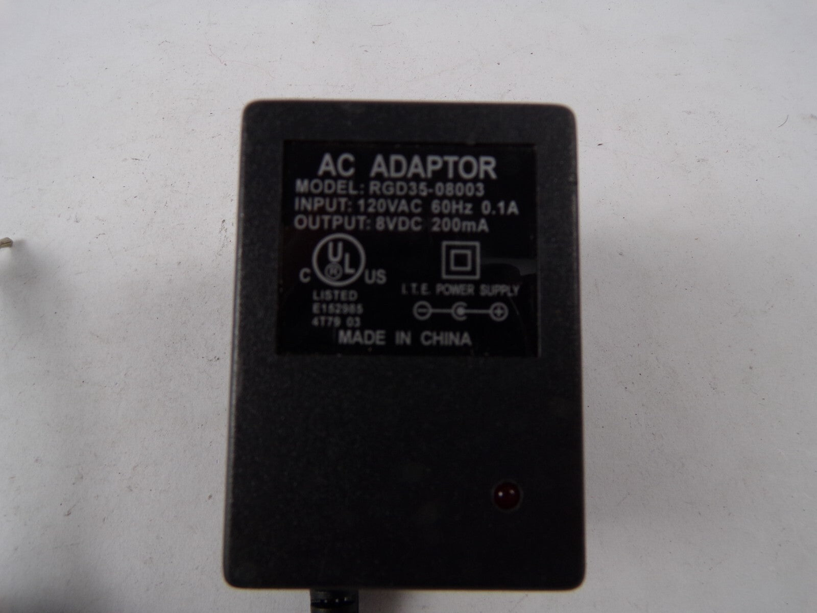 Genuine AC Adaptor RGD35-08003 Output 8 V 200mA Power Supply Adapter A55