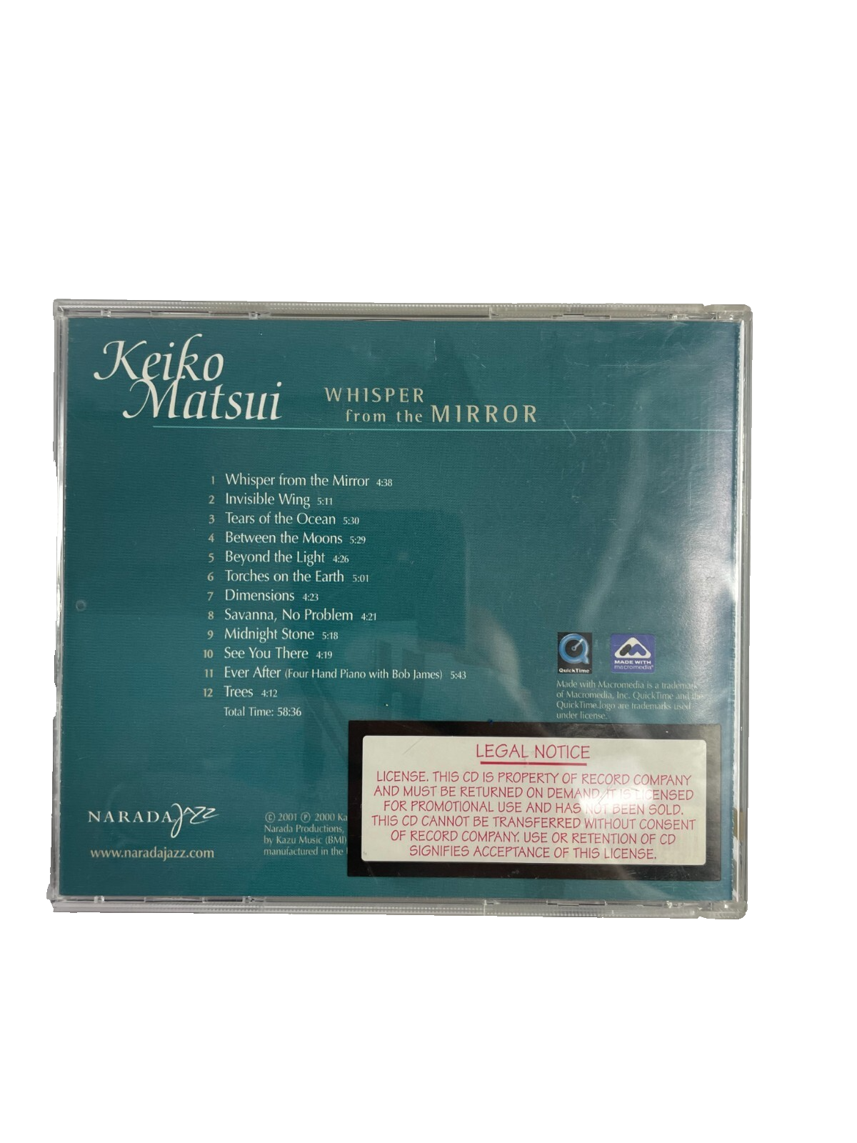 Keiko Matsui Whisper From The Mirror Invisible Wing Tears Of The Ocean CD#10