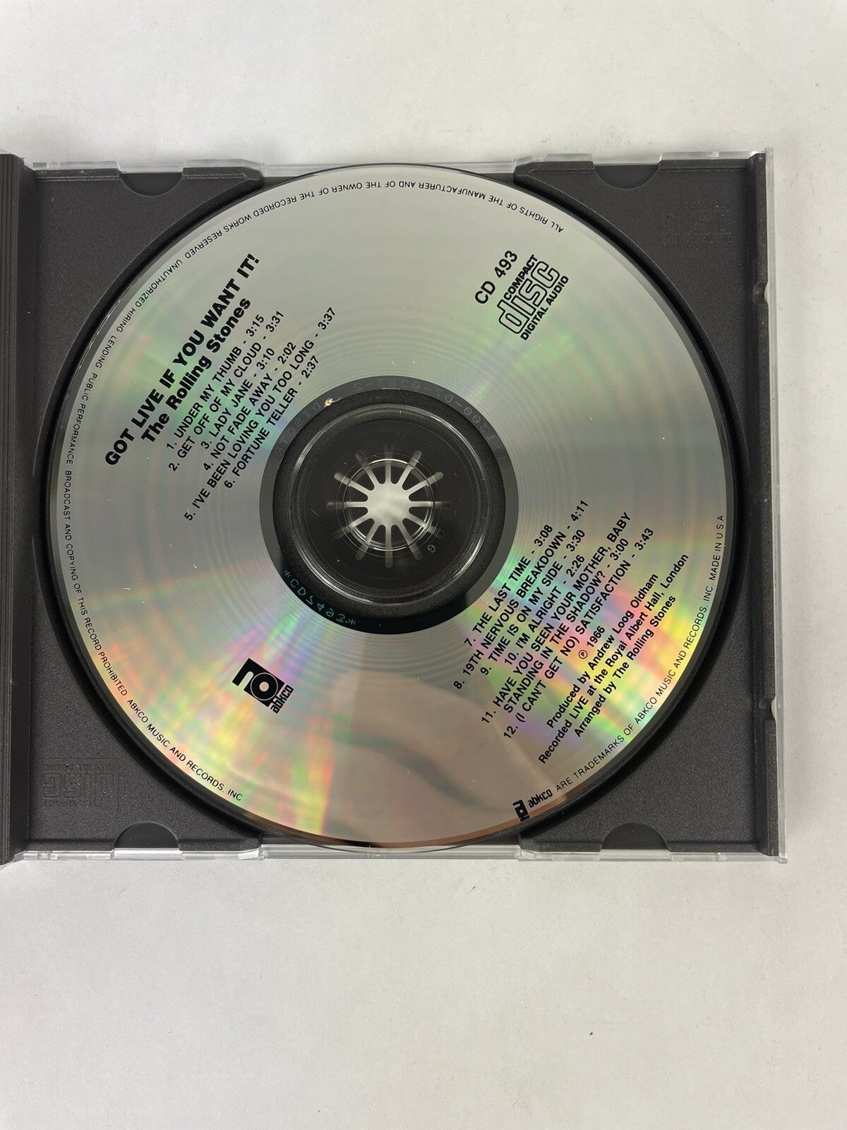 The Rolling Stones  - Got Live if You Want it CD - 1986 ABKCO 74932.  #4 