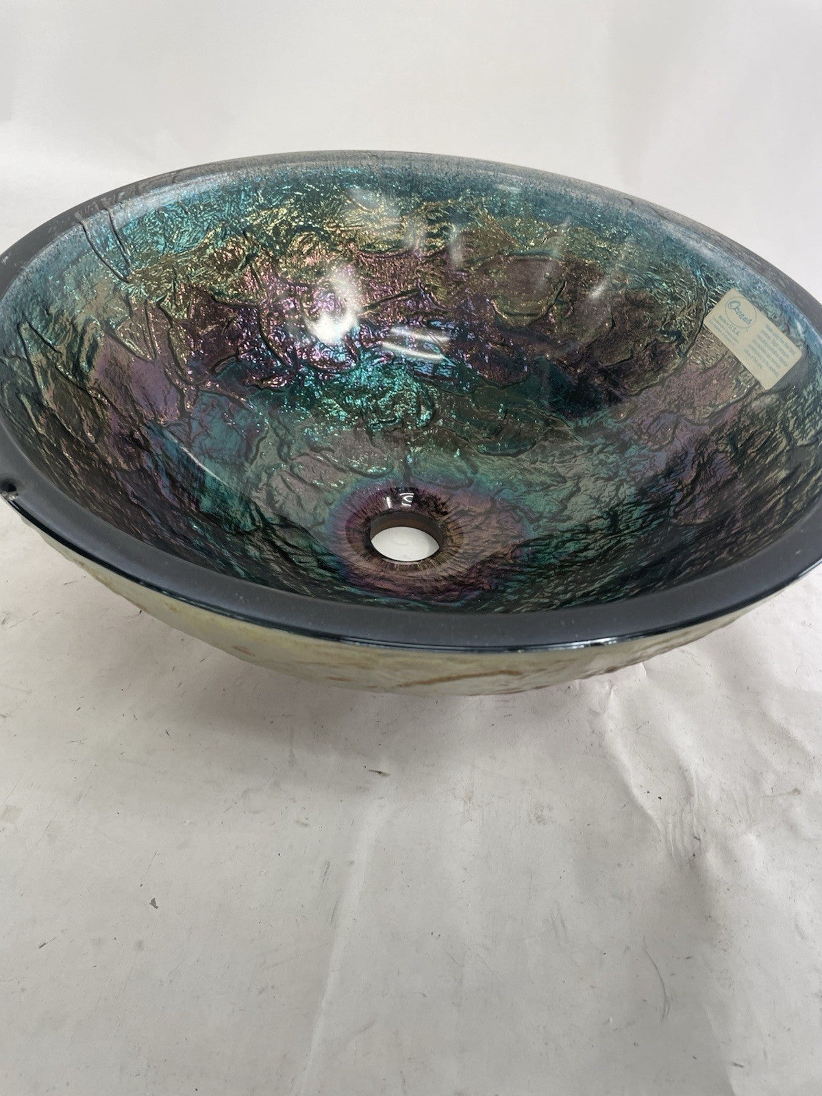 JSG Fawn Oceana Vessel Undermount Oceana Blue Reflections Bathroom Undermount