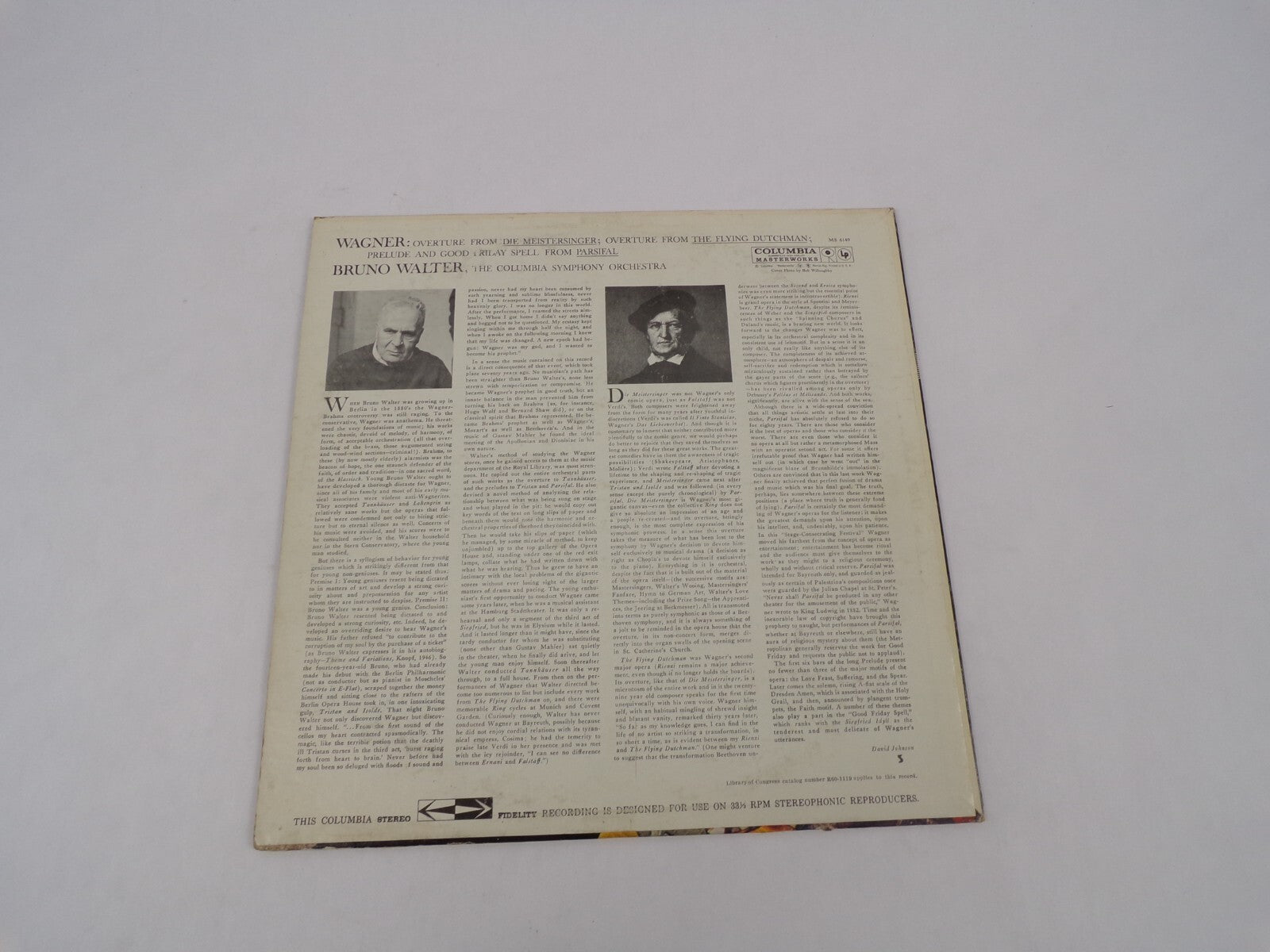 Bruno Walter Prelude And Good Friday Spell From "Parsifal" Vinyl Record
