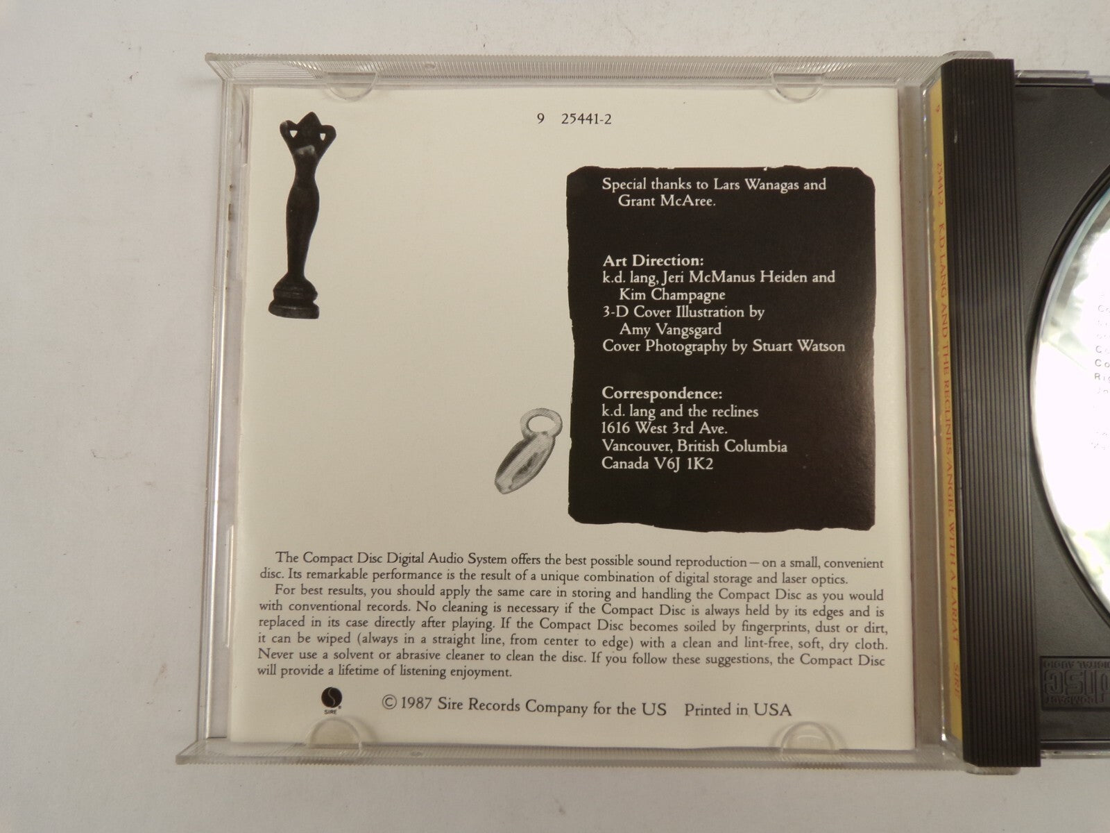 KD Lang And The Reclines Angel With A Lariat Rose Garden Pay Dirt CD#45