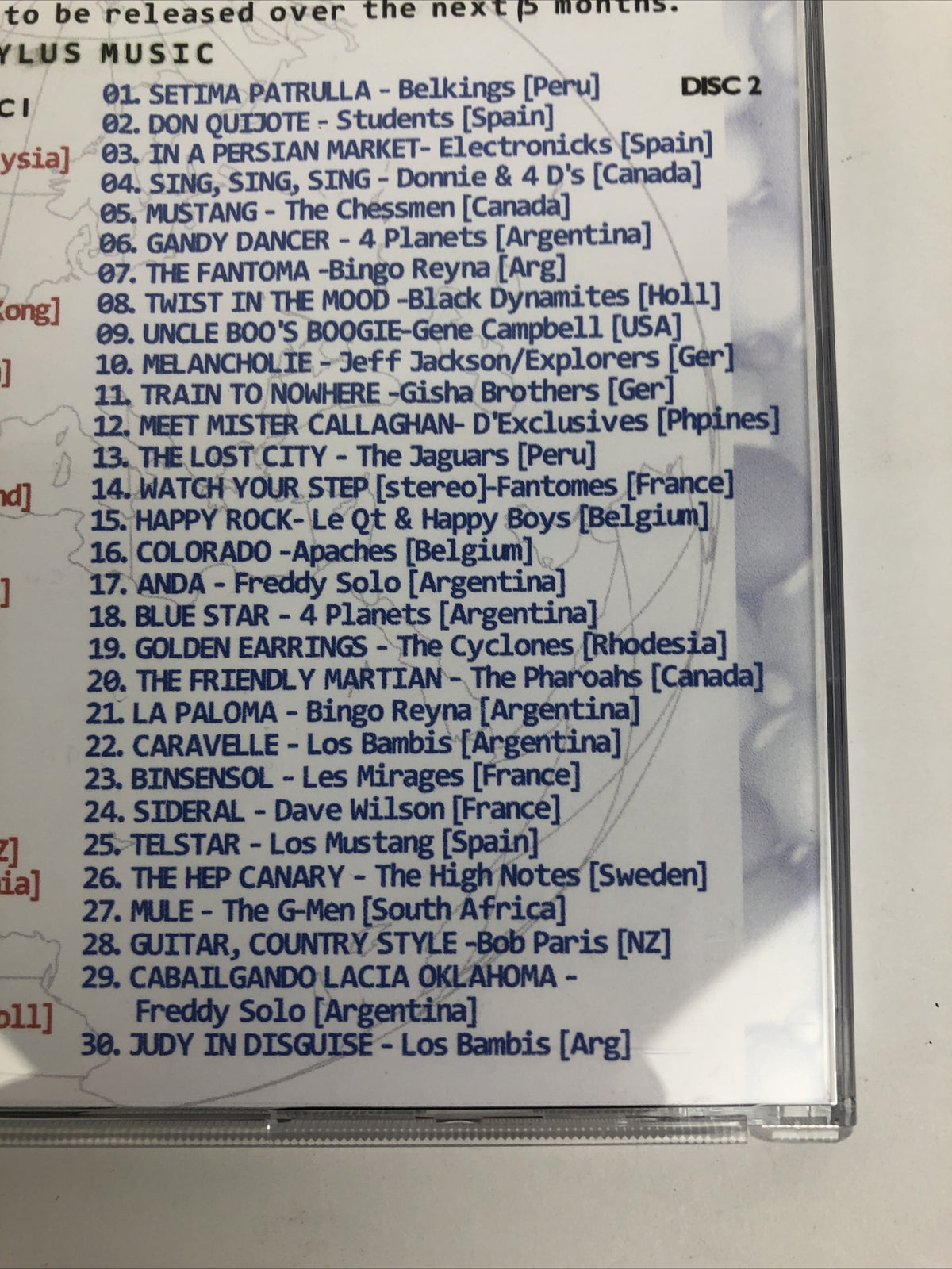1960's Long Forgotten Rock Guitar Instrumentals from Around the World 2 x CD  #5