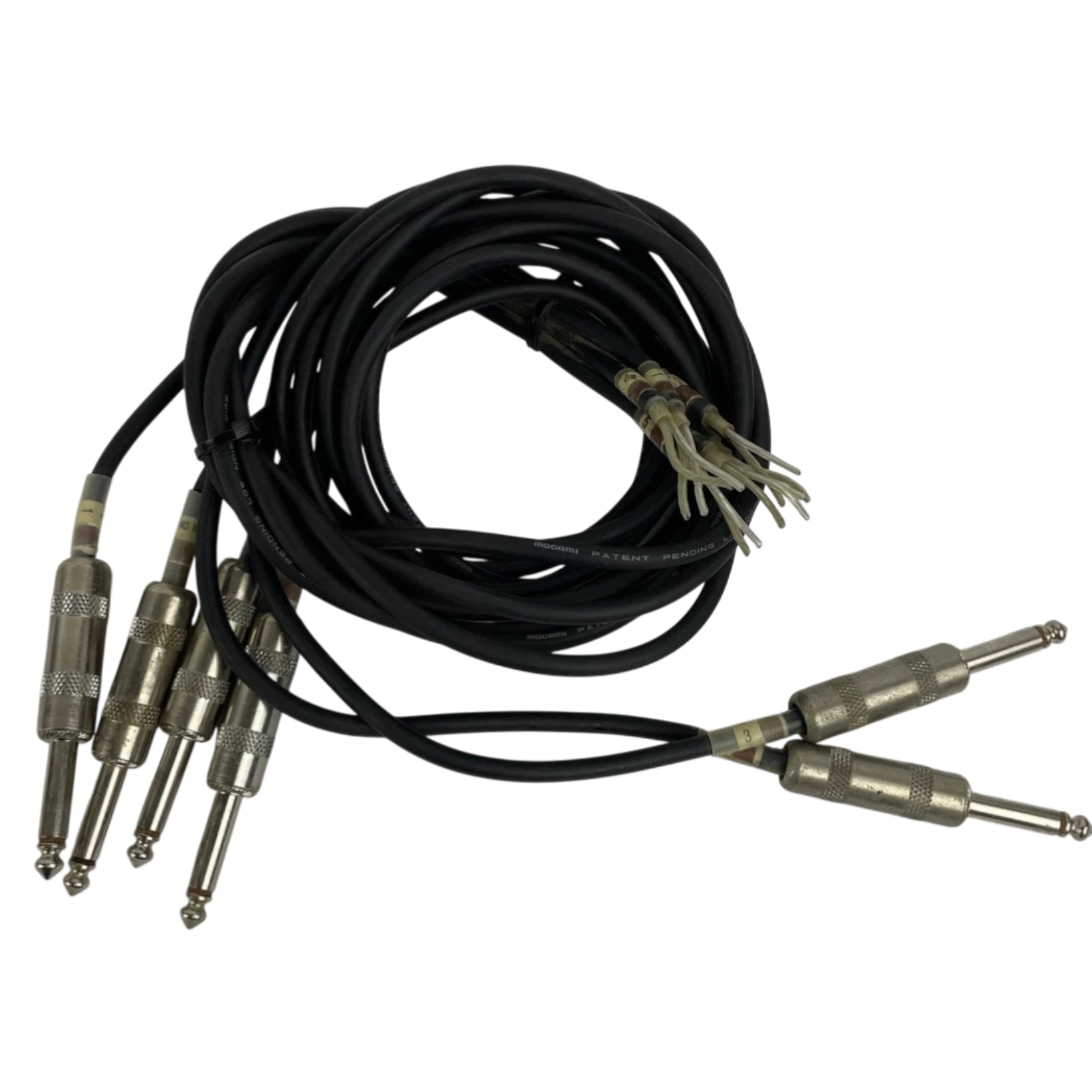 Lot of 6 x Male 1/4” TS Mono Cable Unbalanced Shielded Mic Audio Cord Stereo