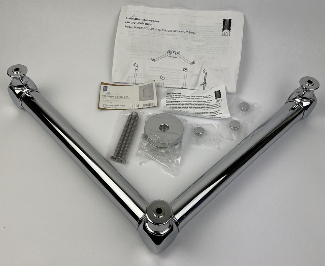 Jalco G70-12H-12W-PCH polished chrome 90 degree grab bar