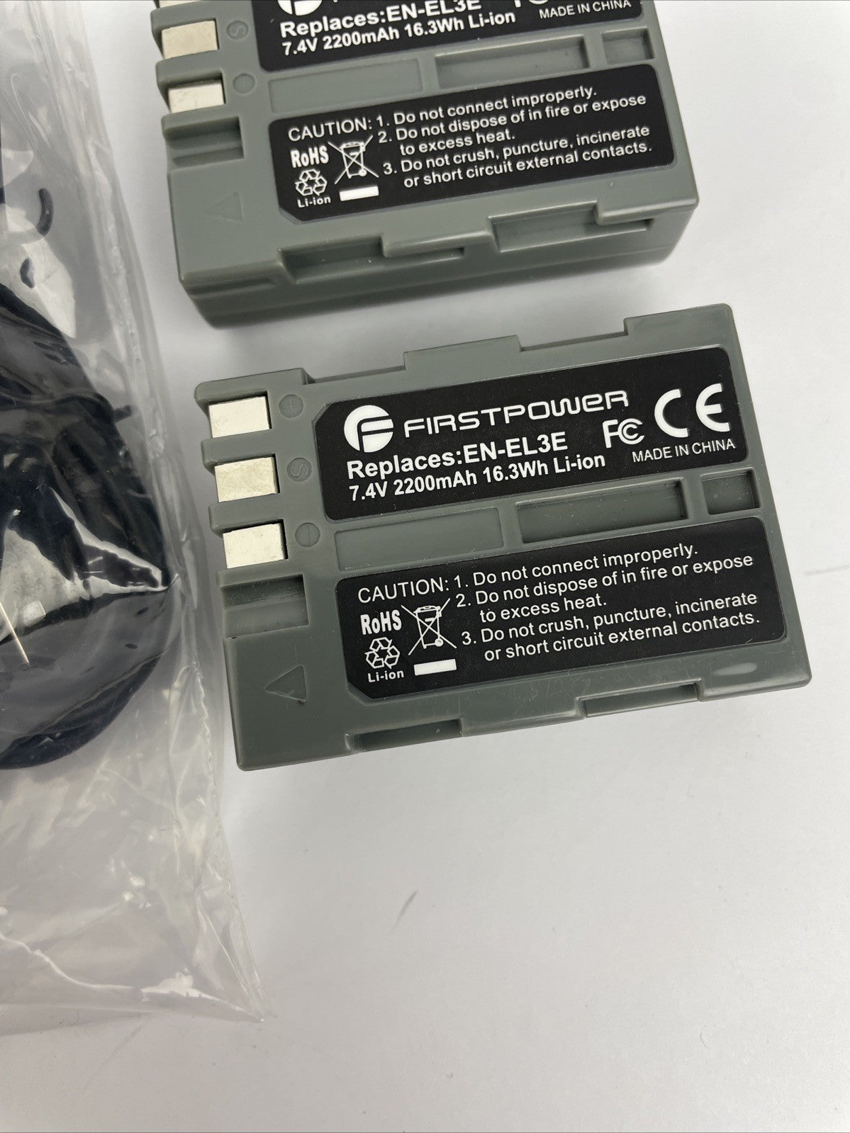First Power Dual USB Charger ( Model DS-ENEL3 ) With 2 x EN-EL3E Batteries NEW