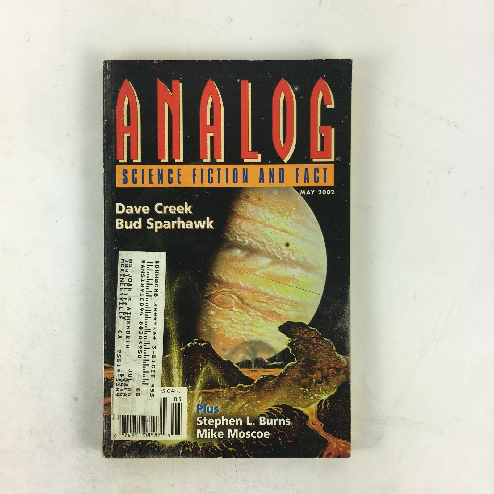 May 2002 Analog Science Fiction Fact Magazine Dave Creek Bud Sparhawk MikeMoscoe