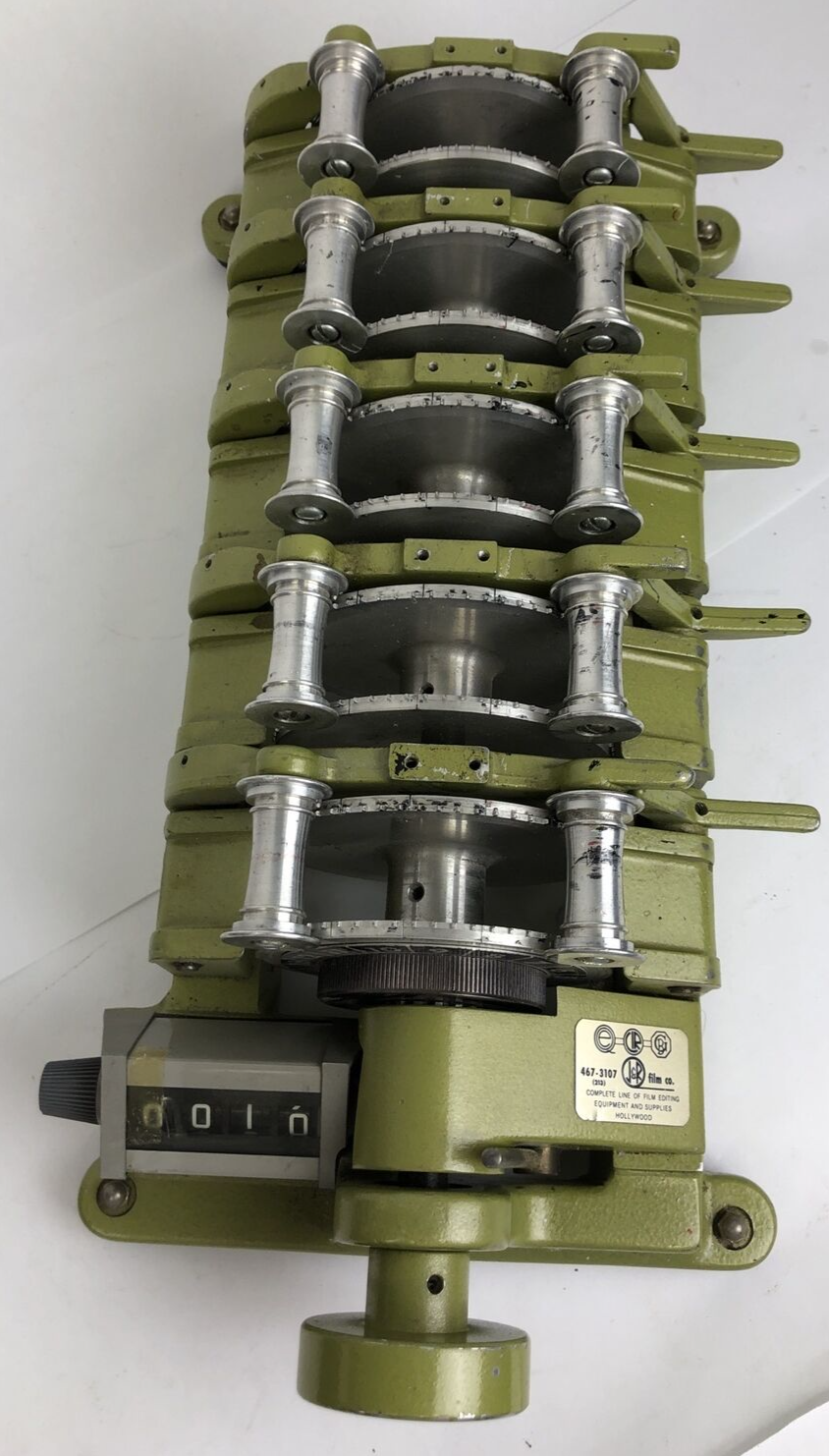 Ediquip # 1045 35mm 5 Gang J&R Film Co. Editing Synchronizer Vintage Hollywood