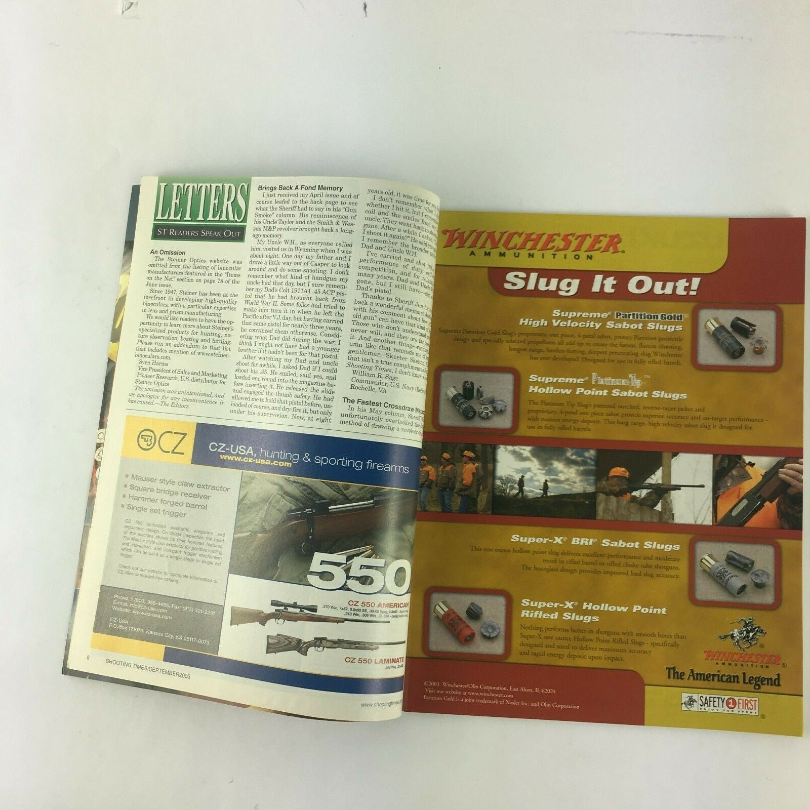 September 2003 Shooting Times Magazine Ruger's SingleSix Turns 50! SheriffWilson