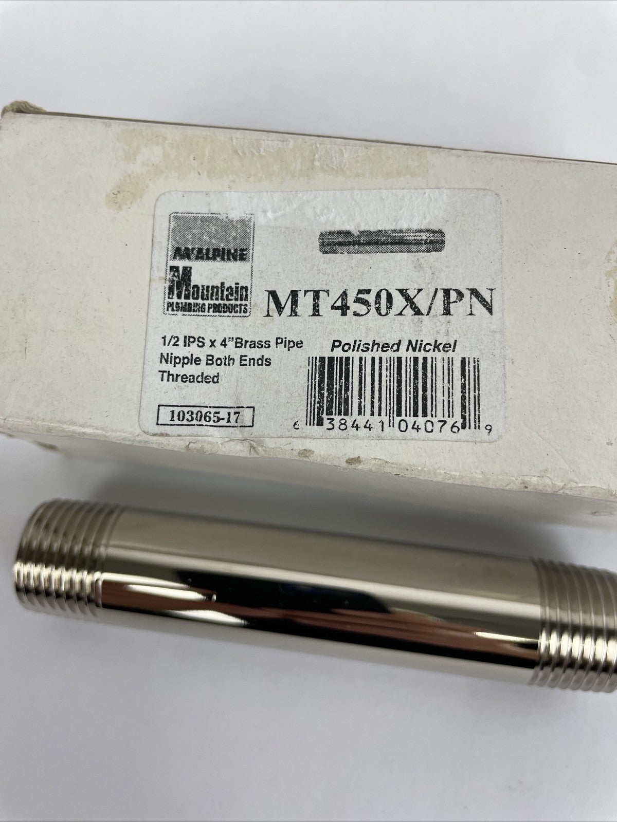 Mountain Plumbing MT450X-NL PN polished nickel brass pipe nipple