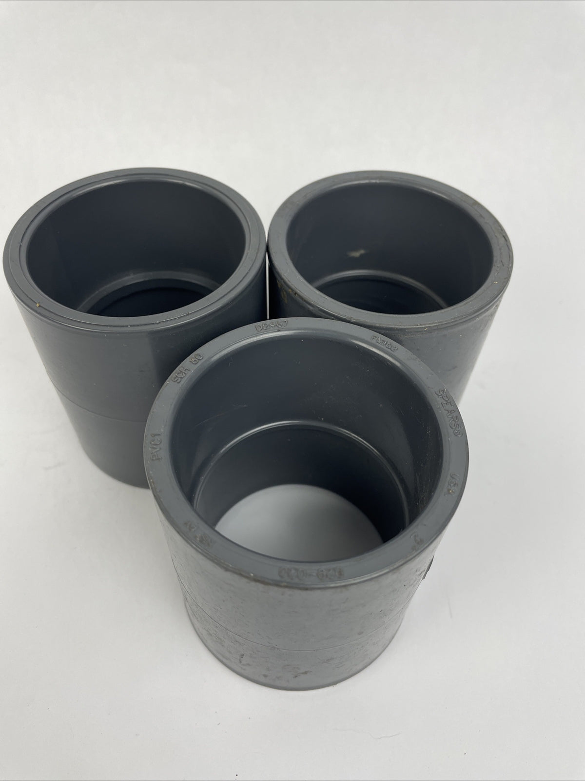 LOT OF 3 X Lasco Sch 80 PVC 2" Coupling Slip Fitting 829-020 829020 NOS