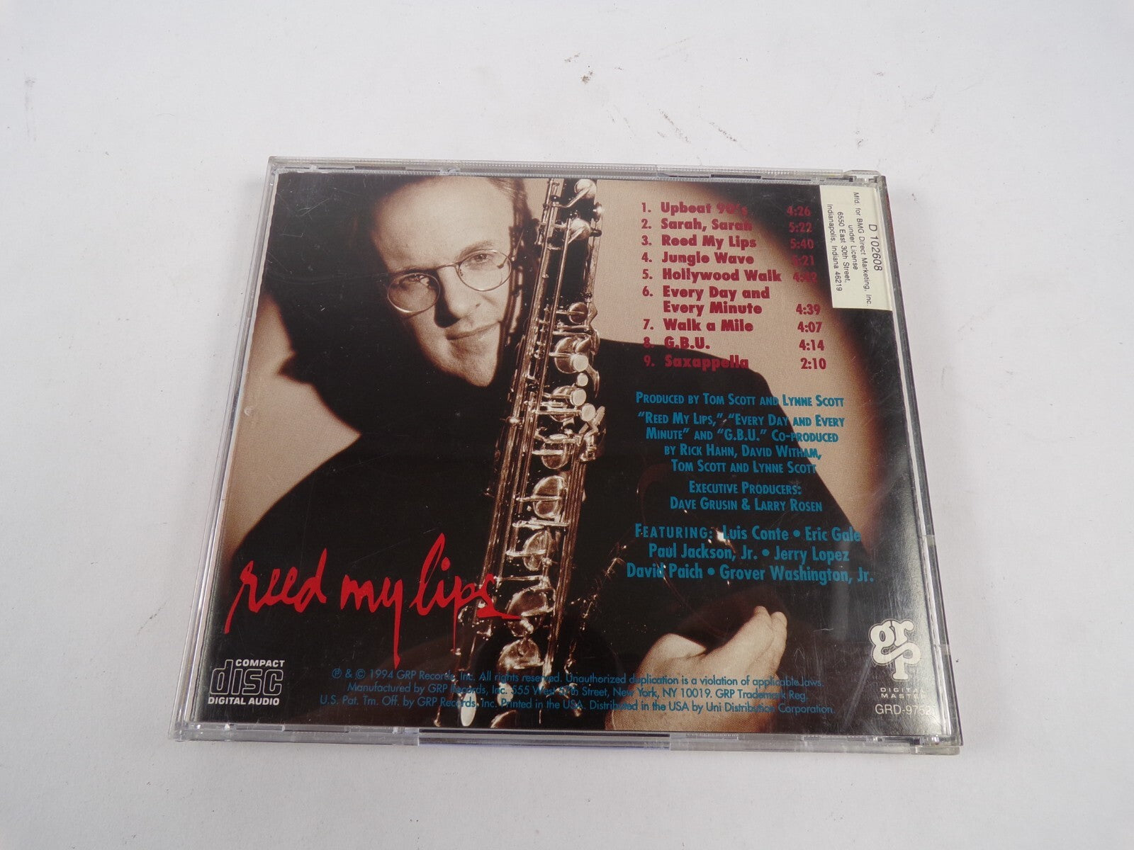 Tom Scott Reed My Lips Upbeat 90's CD#61