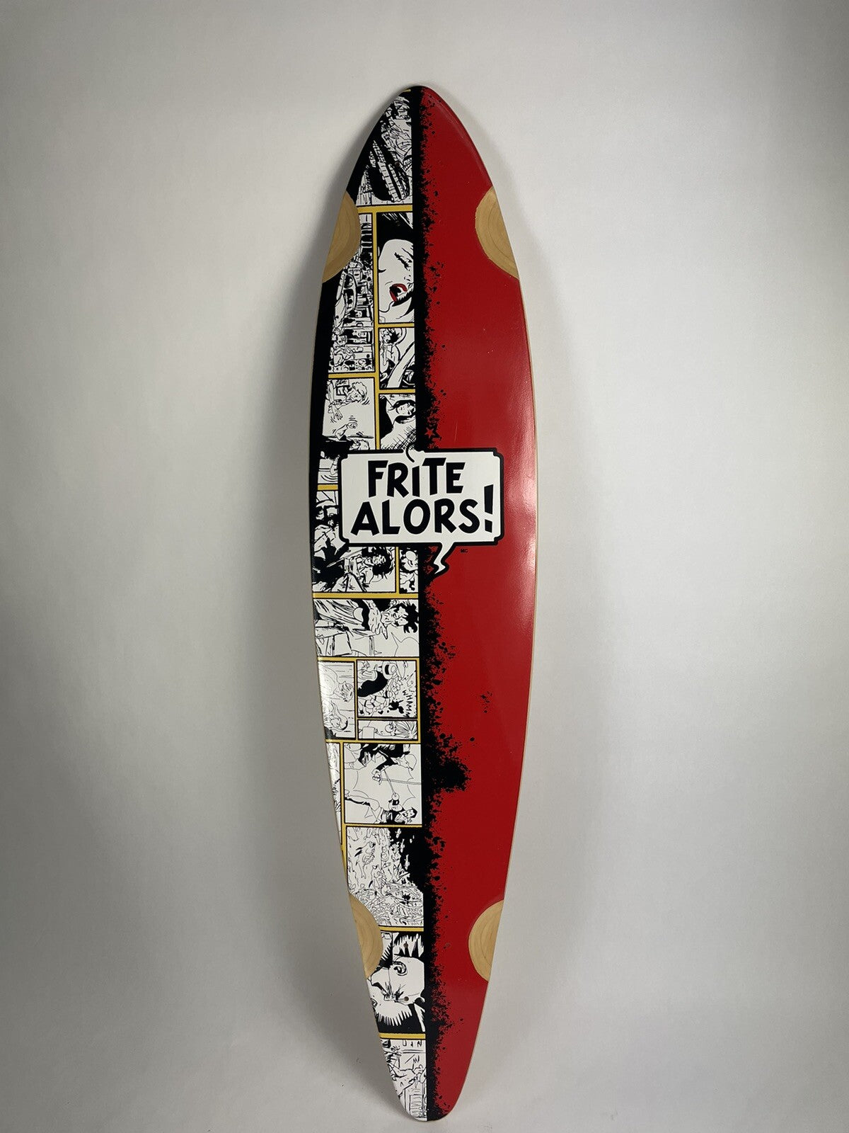 Frite Alors! Pintail 8ply Maple Top mount Downhill 8.75 X 39.125" skateboard C2