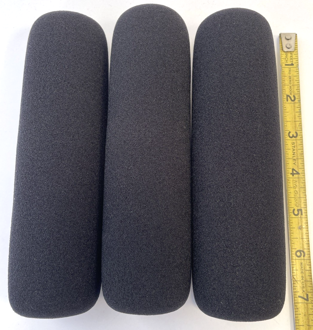 3 x 7-inch (18cm) shotgun microphone foam sleeve designed for a 19mm–22mm barrel