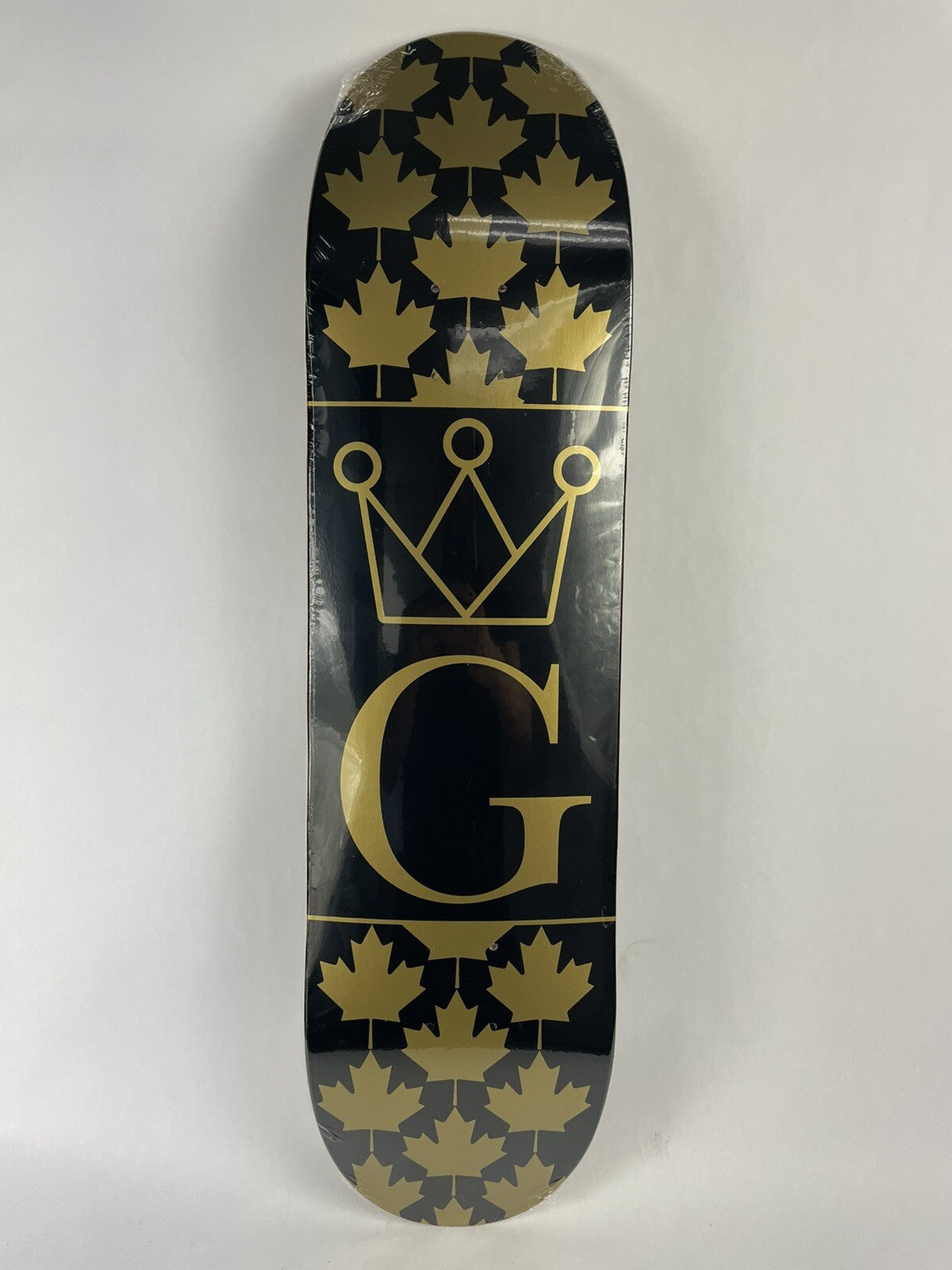 Uncle G Canadian Gold Crown 8.125-inch rare skateboard deck with premium maple construction and collectible graphic.