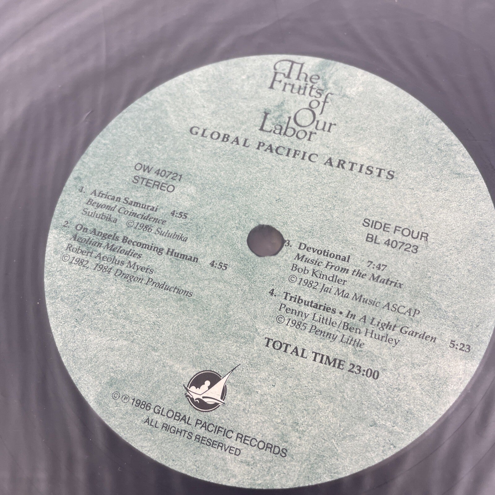 Various Artists The Fruits of Our Labor Global Pacific Artists Acoustic, Jazz LP