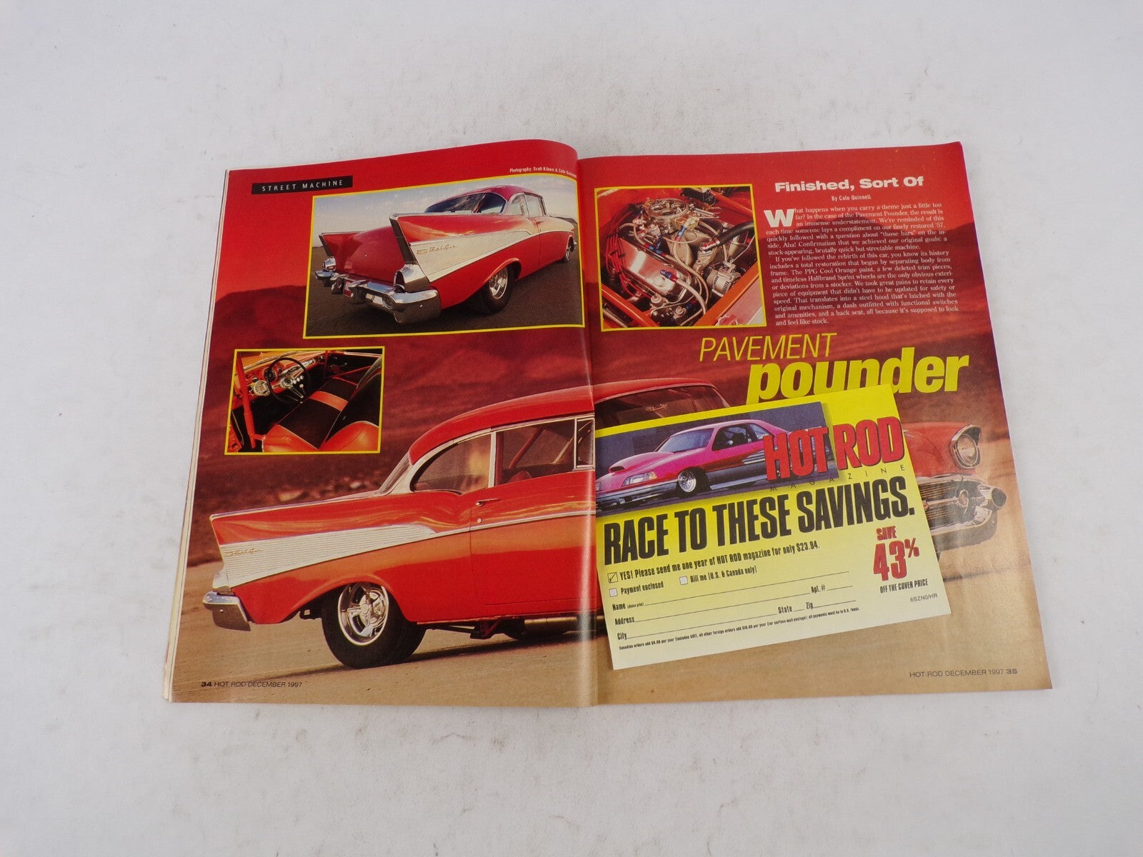 December 1997 Hot Rod Speed Racer 12 Seconds For $650 Special Double Cover First