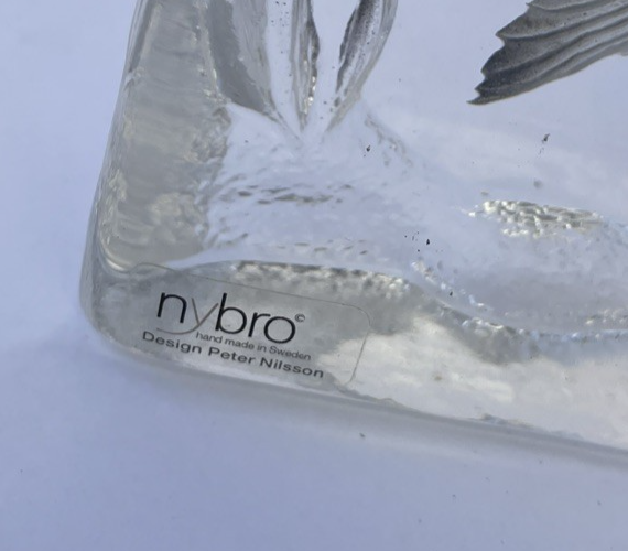 Nybro Sweden Crystal Fish Sculpture Peter Nilsson Tropical Atlantic Spade Fish