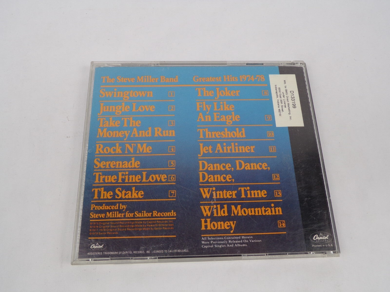 Steve Miller Band The Steve Miller Band Swingtown Jungle Love Take The MoneCD#63