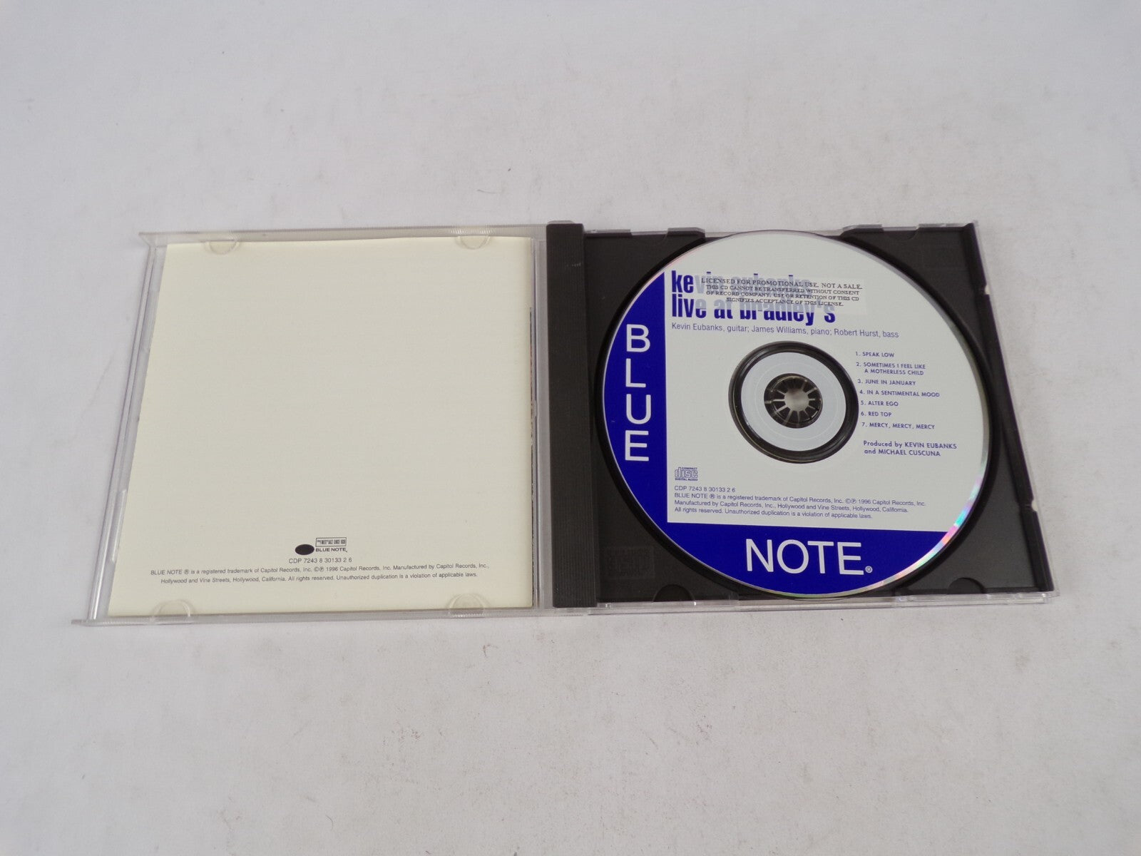 Kevin Eubanks Live At Bradley's With James Williams & Robert Hurst Bradley CD#22