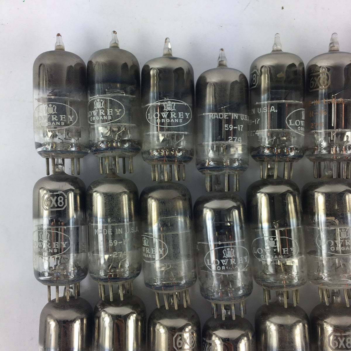 Lot of 40 : Lowery Vacuum Tubes 6X8 Used Not Tested