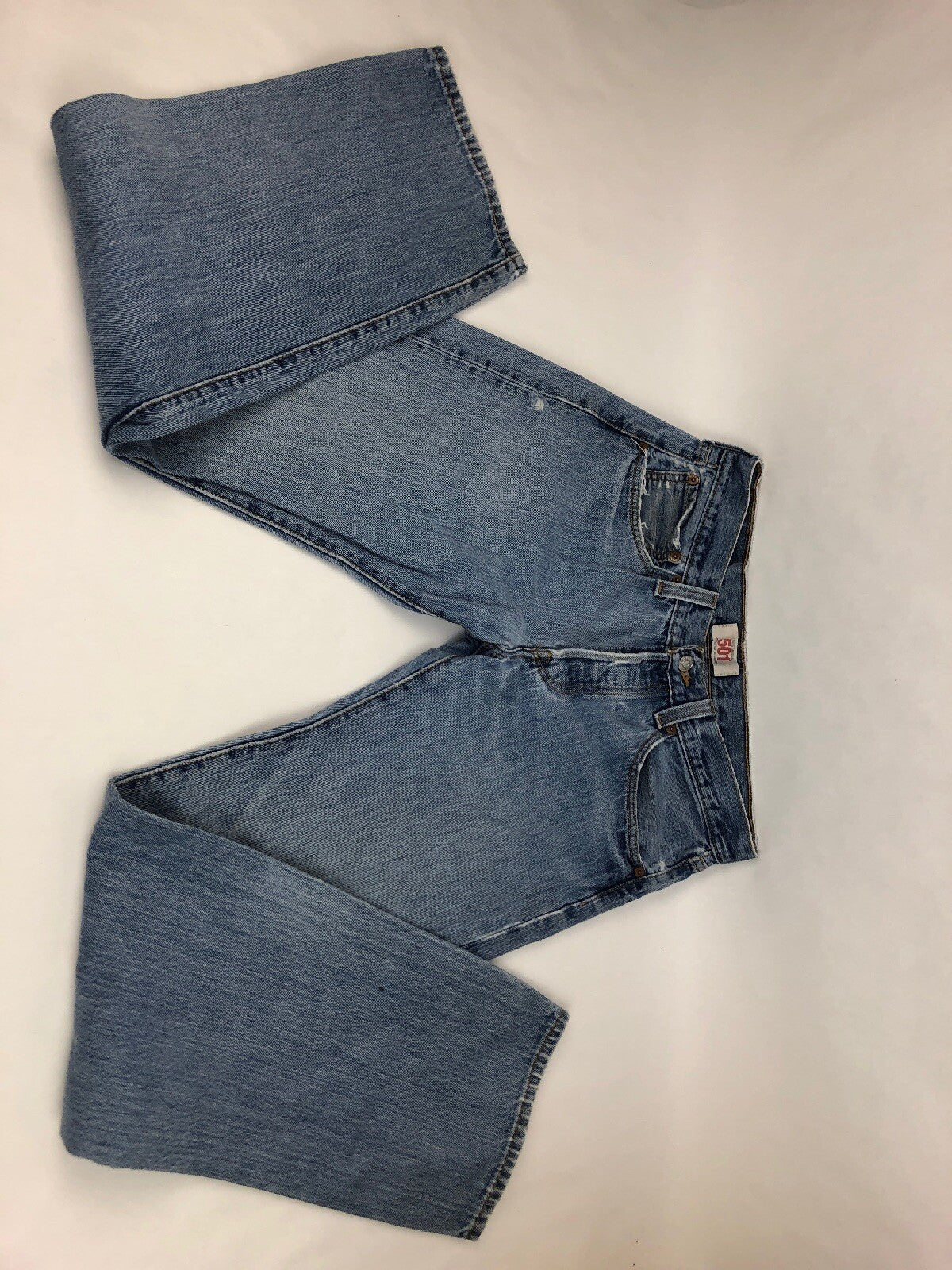 Vintage Levi 501 Jeans Red Tab Blue Straight Button Fly (Patch W31L34) W 31 L 33