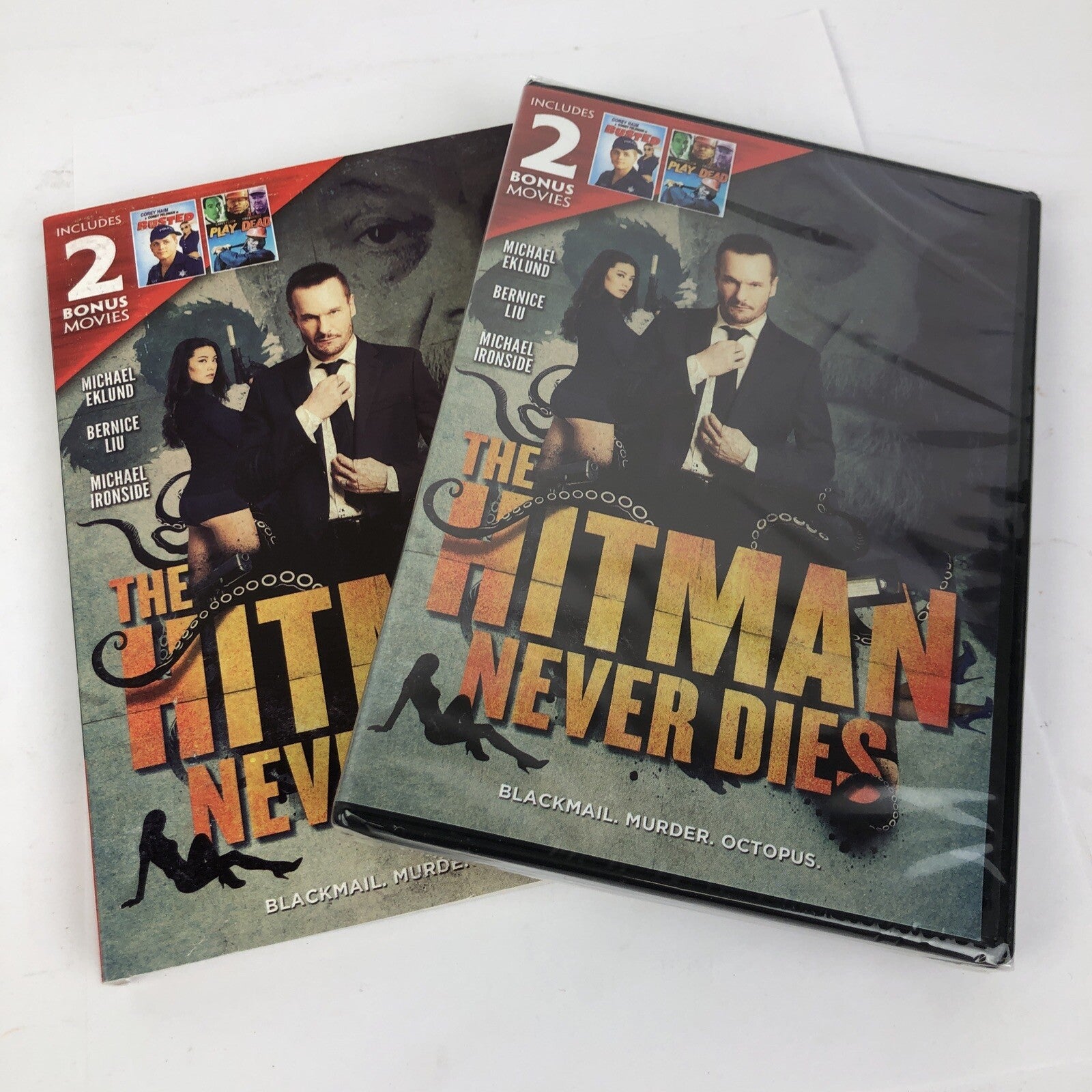 The Hitman Never Dies (DVD 2018) Includes 2 Bonus Movies NEW Sealed w Slip Cover