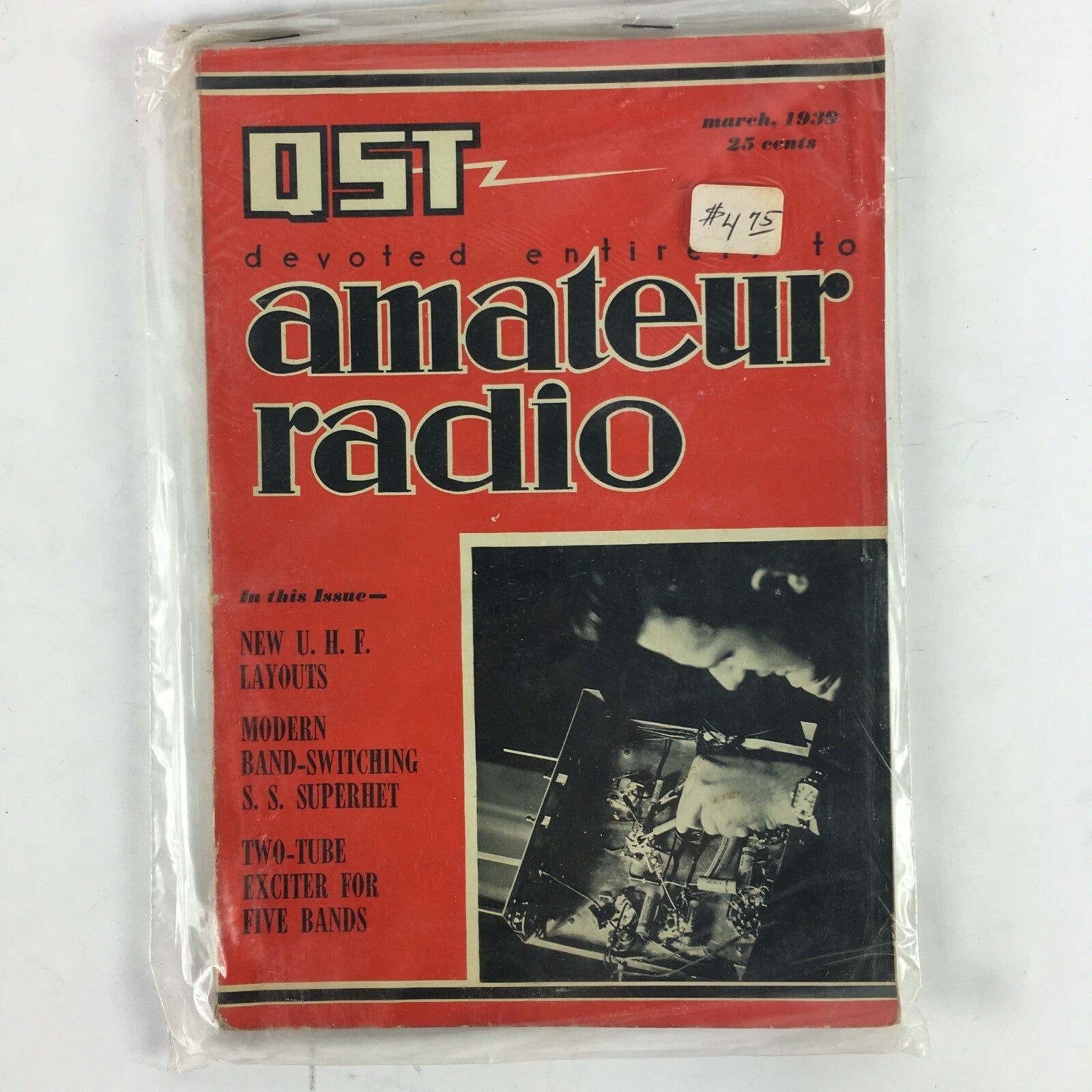 March 1939 QST Amateur Radio Magazine New UHF Layouts Two Tube Exciter Superhet