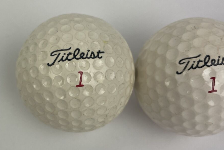 Vintage Titleist by Acushnet golf balls lot of 3 number 1 collectible golf memorabilia display set
