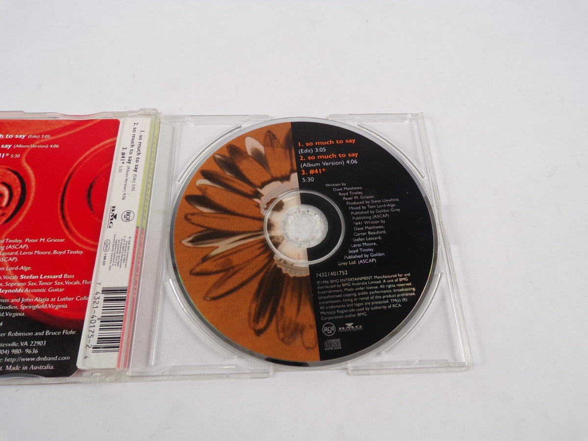 Dave Matthews Band To Much To Say So Much To Say ( Edit ) So Much To Say CD#2
