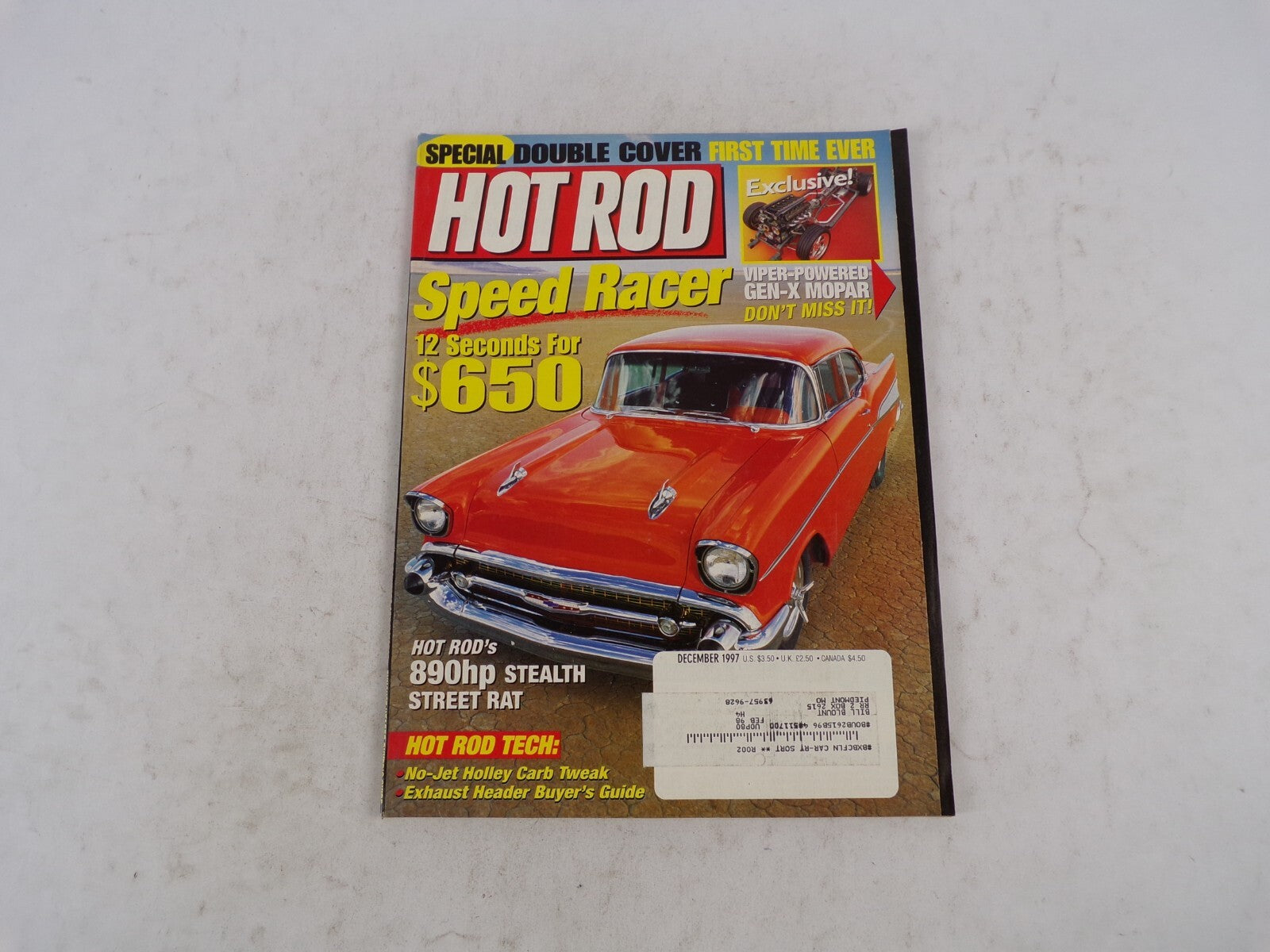 December 1997 Hot Rod Speed Racer 12 Seconds For $650 Special Double Cover First