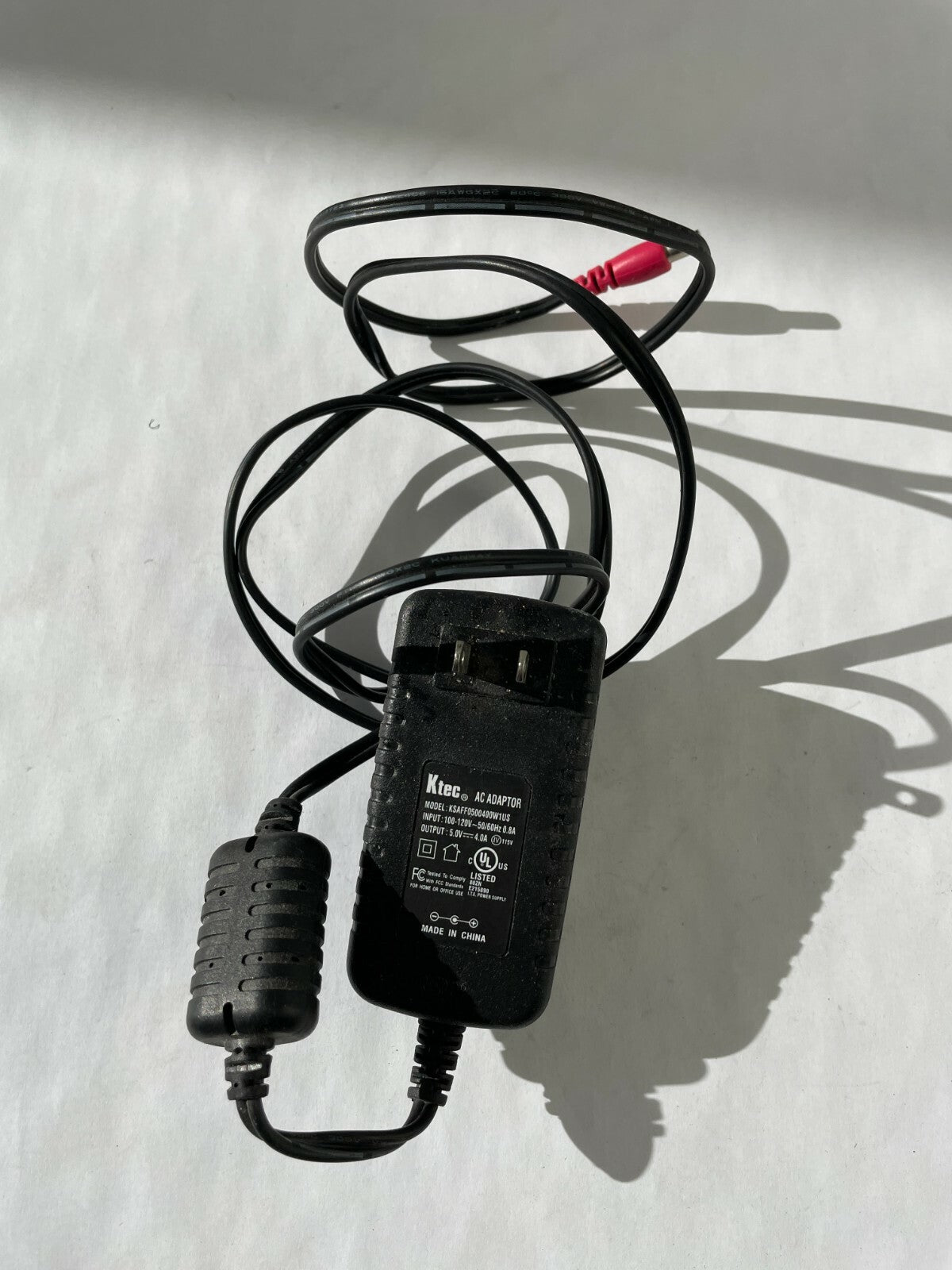 Genuine Ac Adaptor Ktec KSAFF0500400W1US Output 5.0V 4A  Power SupplyAdapter A81