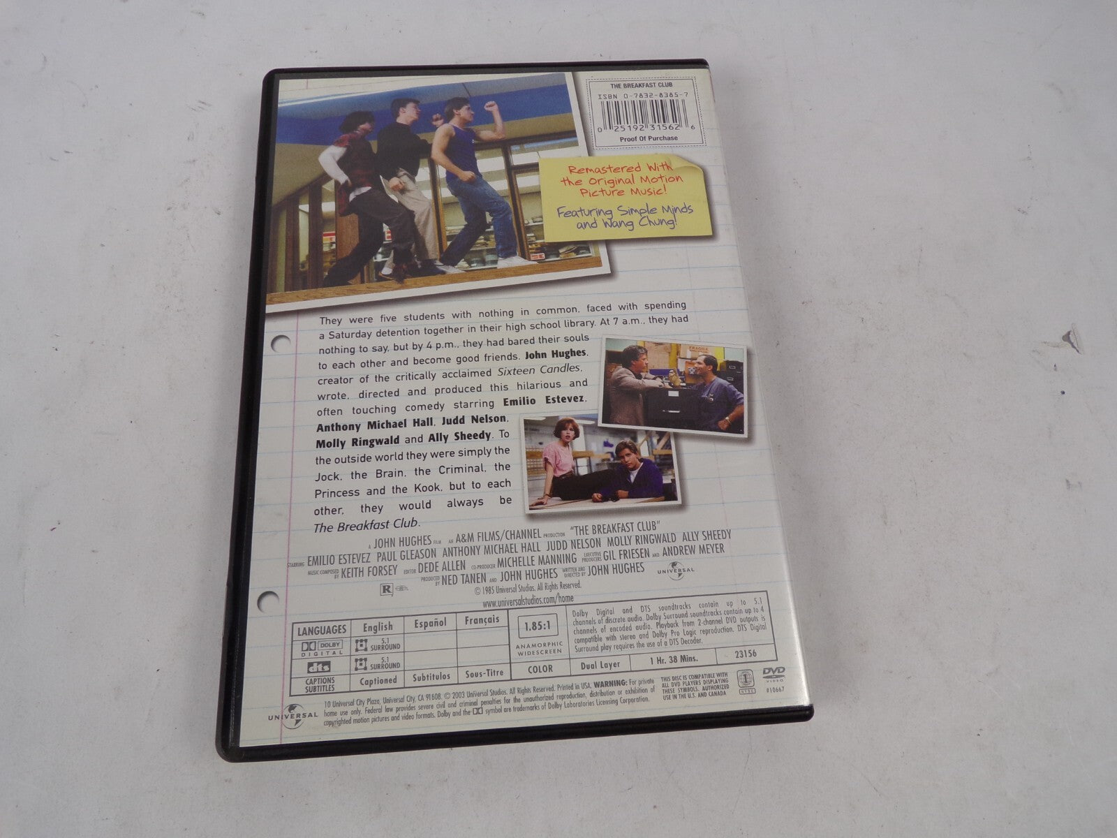 The Breakfast Club High School Reunion Collection Five Strangers With DVD Movies