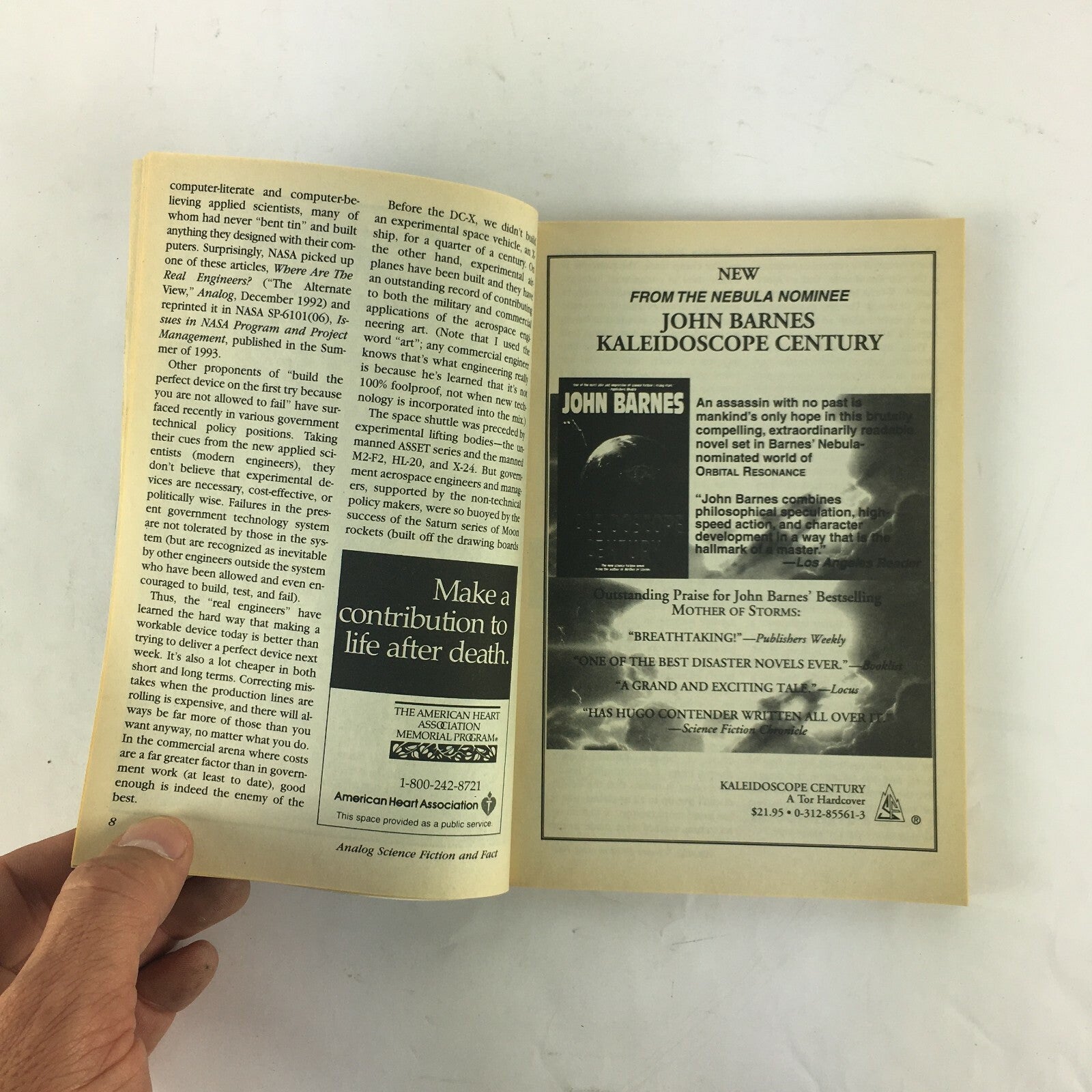 June 1995 Analog Science Fiction Fact Magazine BlackHorse BenBova GregoryBennett