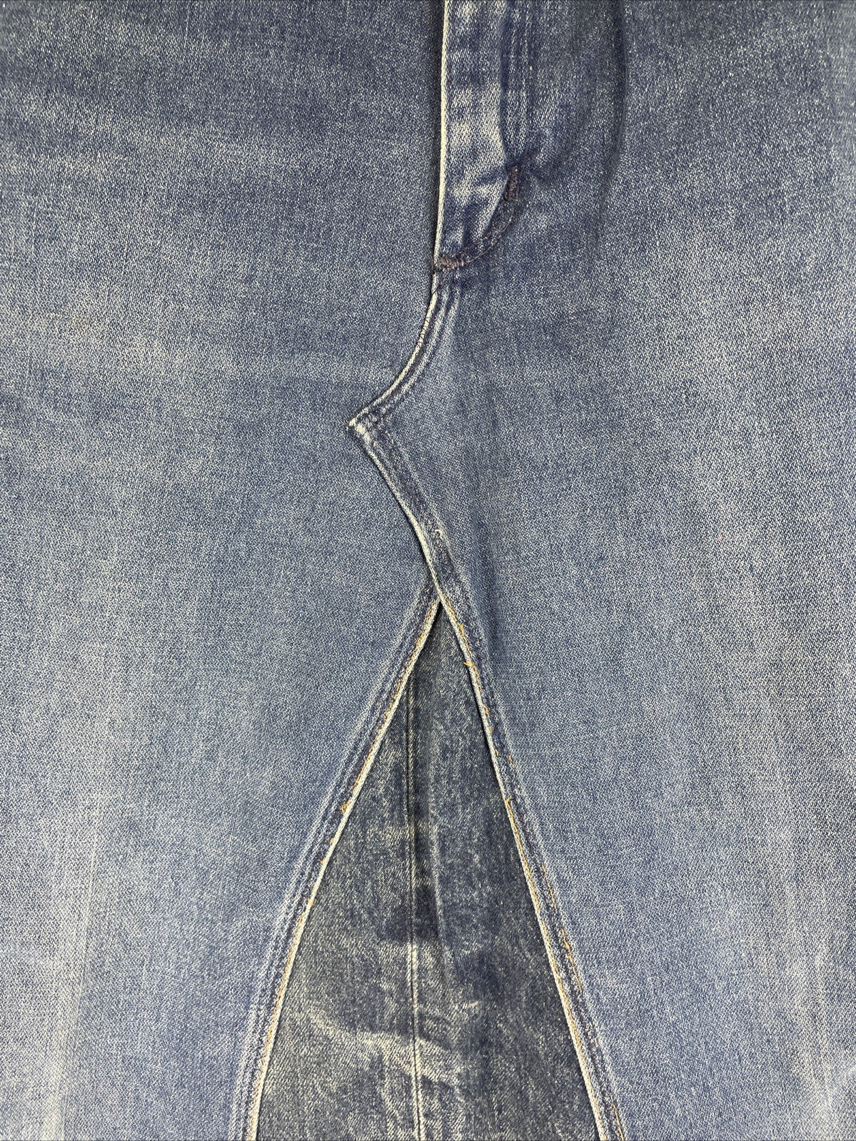 Vintage Wrangler Denim Maxi Haute Couture Long Skirt  Custom Made Fashion