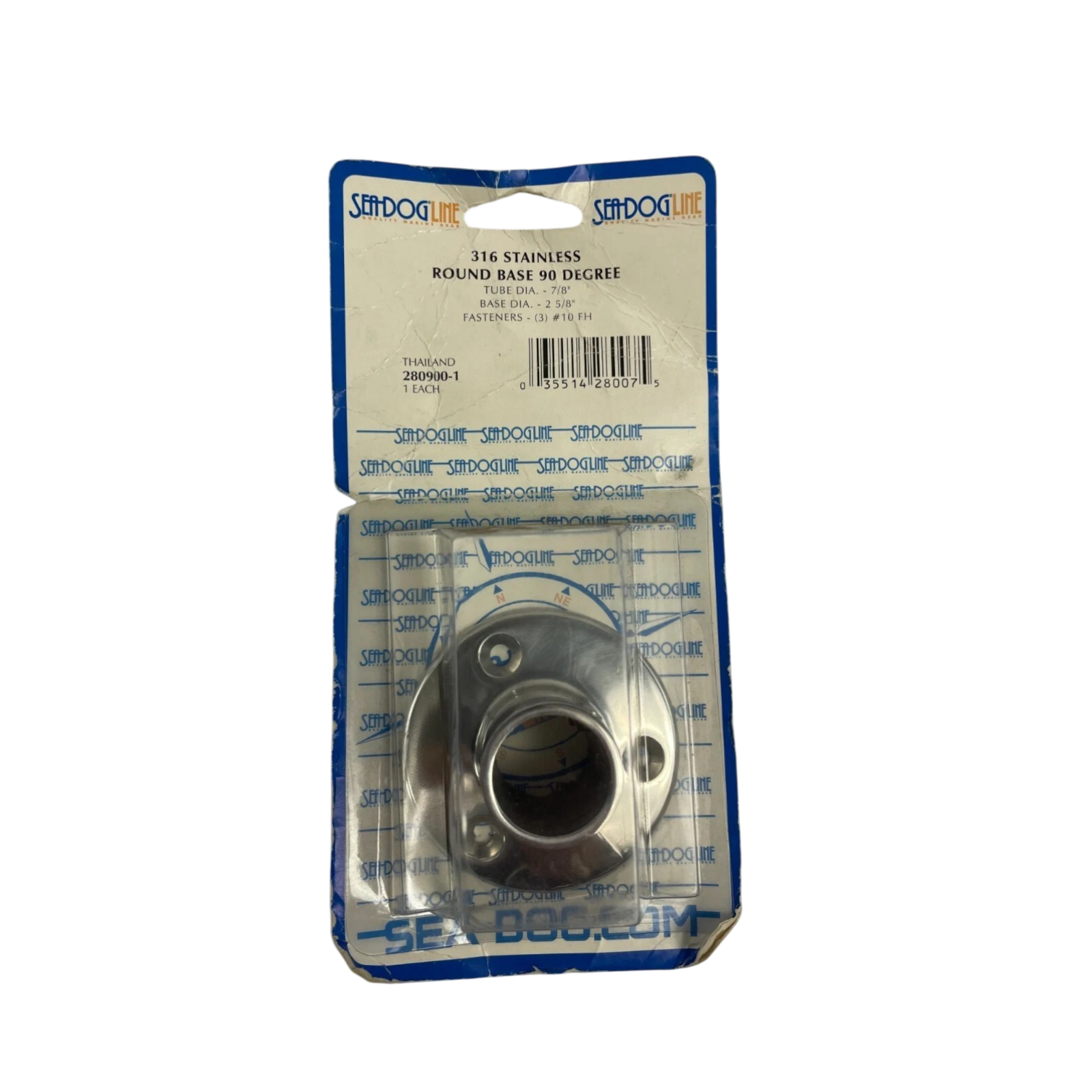 Sea Dog Line 316 Stainless Steel Round Base 90 Degree