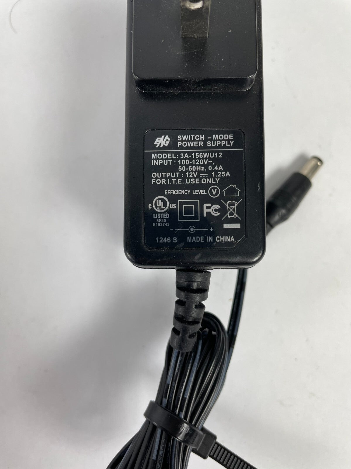 Genuine ENG 3A-156WU12 Adapter Output 12 V 1.25 A Power Supply Adapter A53