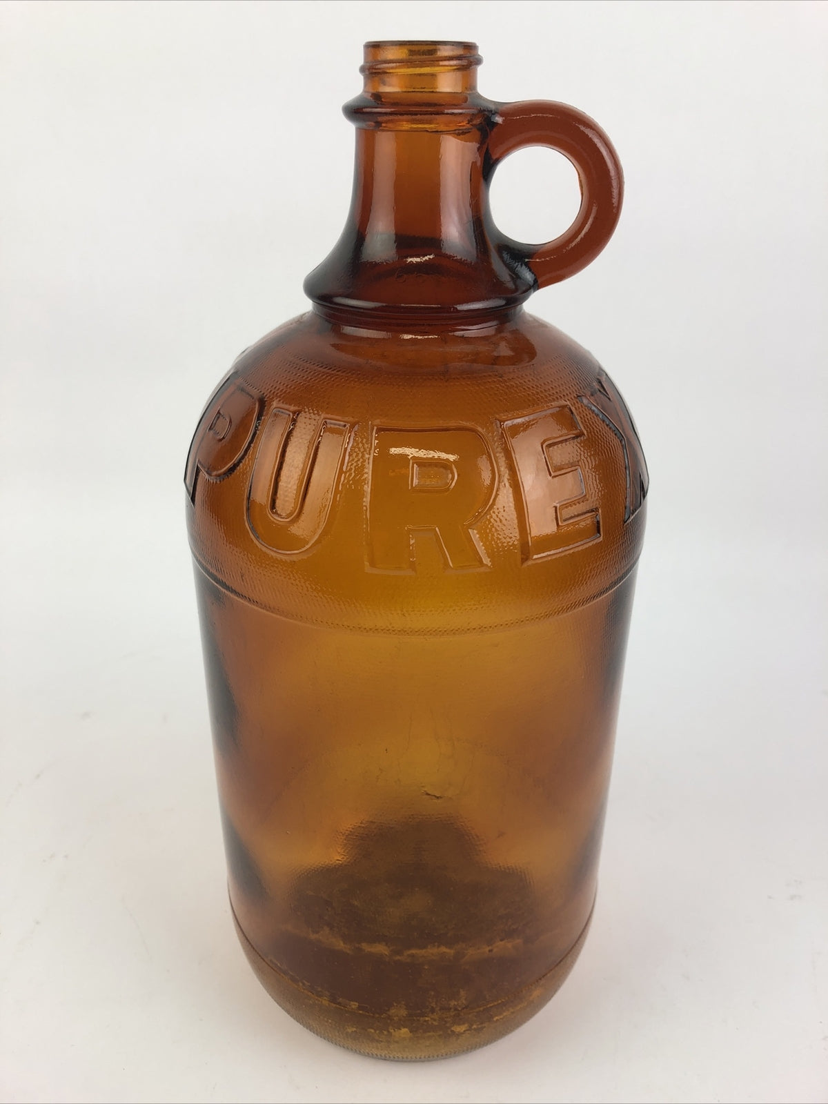 Vintage 1/2 Gallon Purex Amber Brown Bottle Duraglass Farmhouse Laundry Room