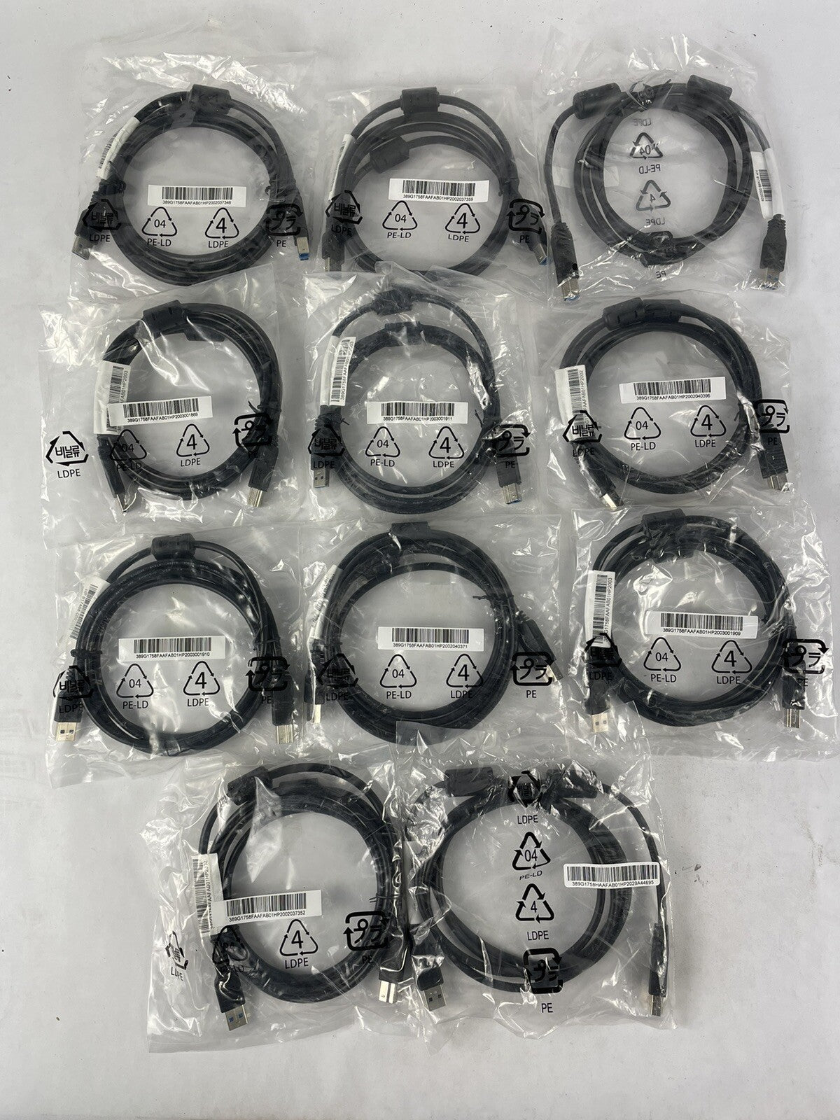 Lot of 10: 6FT USB 3.0 Type AB A Male to B Male Cable A-B MM Cord Wire 1.8M