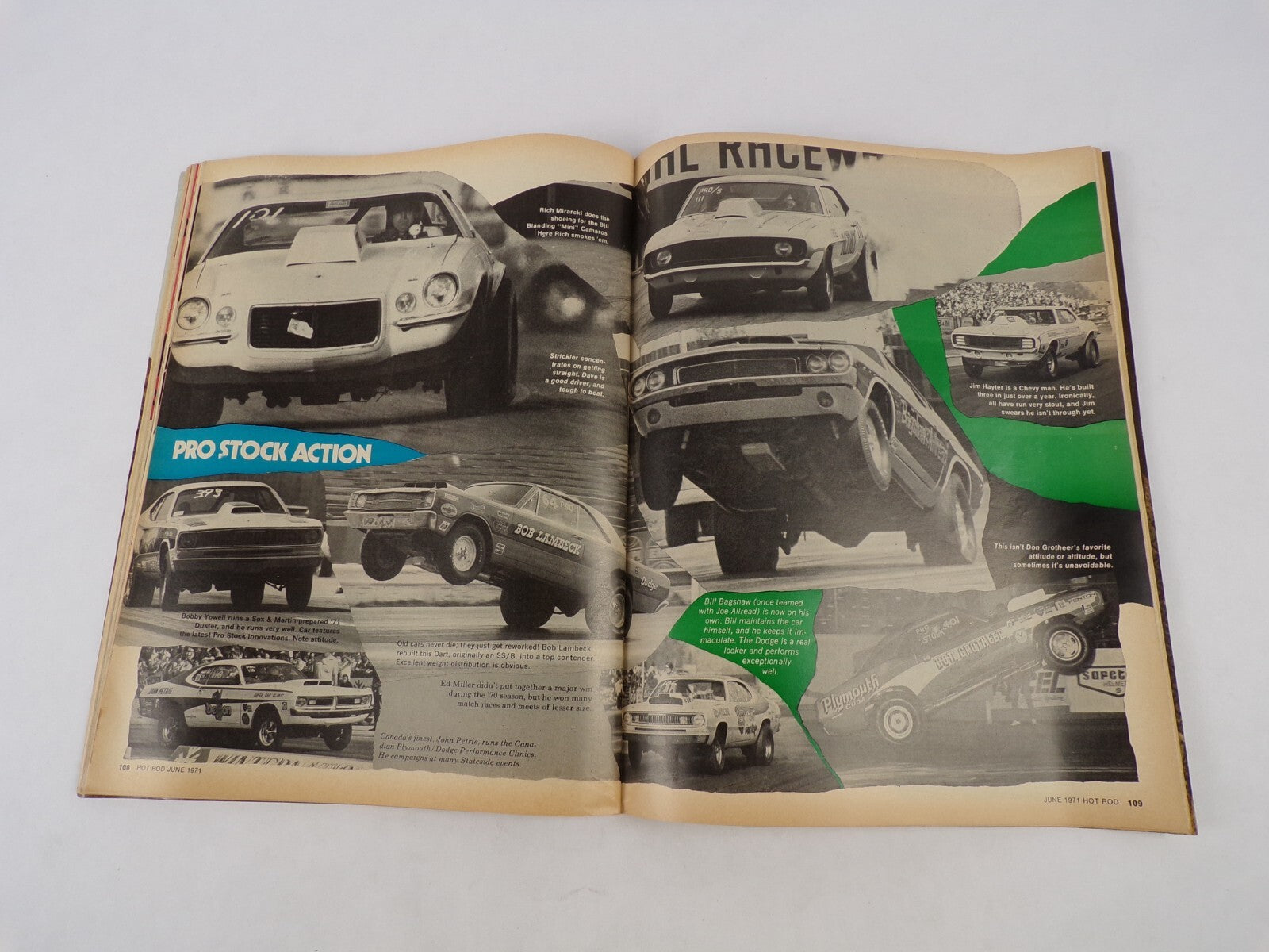 June 1971 Hot Rod Magazine Cams,Kits7Valve Trains 71 Pro Stocks Action Ronnie So