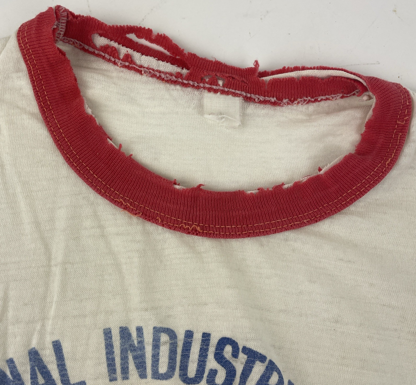 Vintage Tattered Worn Vocational Industrial Clubs of America T-Shirt Sz Medium