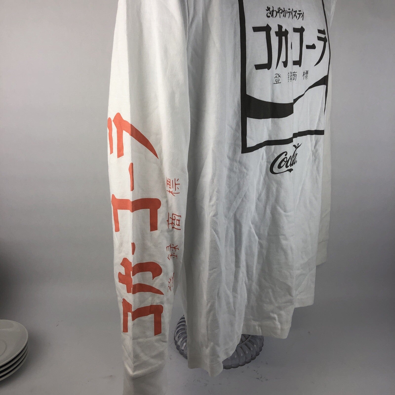 RARE Coca Cola Tokyo Long Sleeve T Shirt White Size Medium Men's NWOT