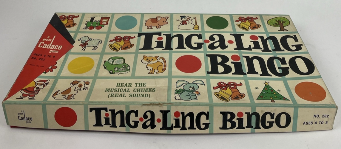VINTAGE CADACO Games 1968 #282 TING A LING BINGO BOARD GAME VG Condition