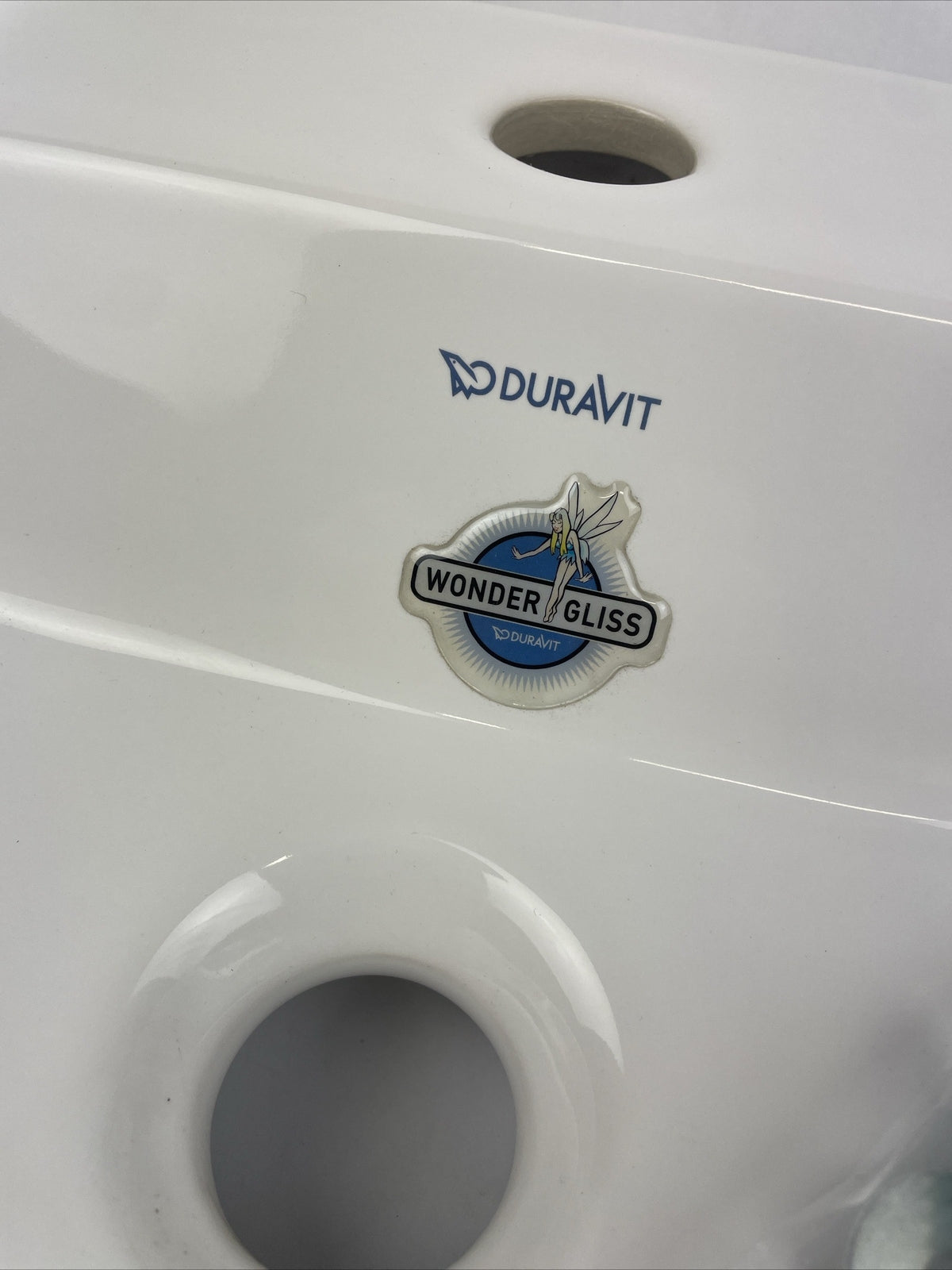 Duravit 079050 00 001  White Wall-Mount Sink Wash Basin 19.5" w/ Wonder Gliss