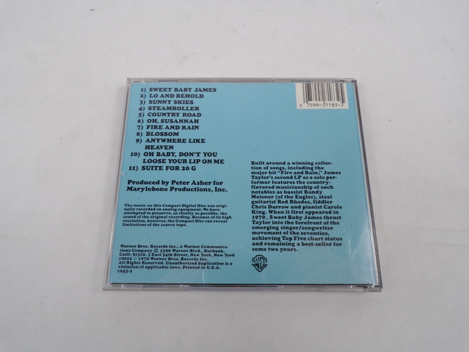 James Taylor Sweet Baby James Steamroller Country Road Oh Susannah Fire CD#30