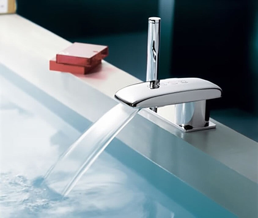 Jado Jean Nouvel 821/015/100 electronic bathtub mixer with pull-out spray polished chrome