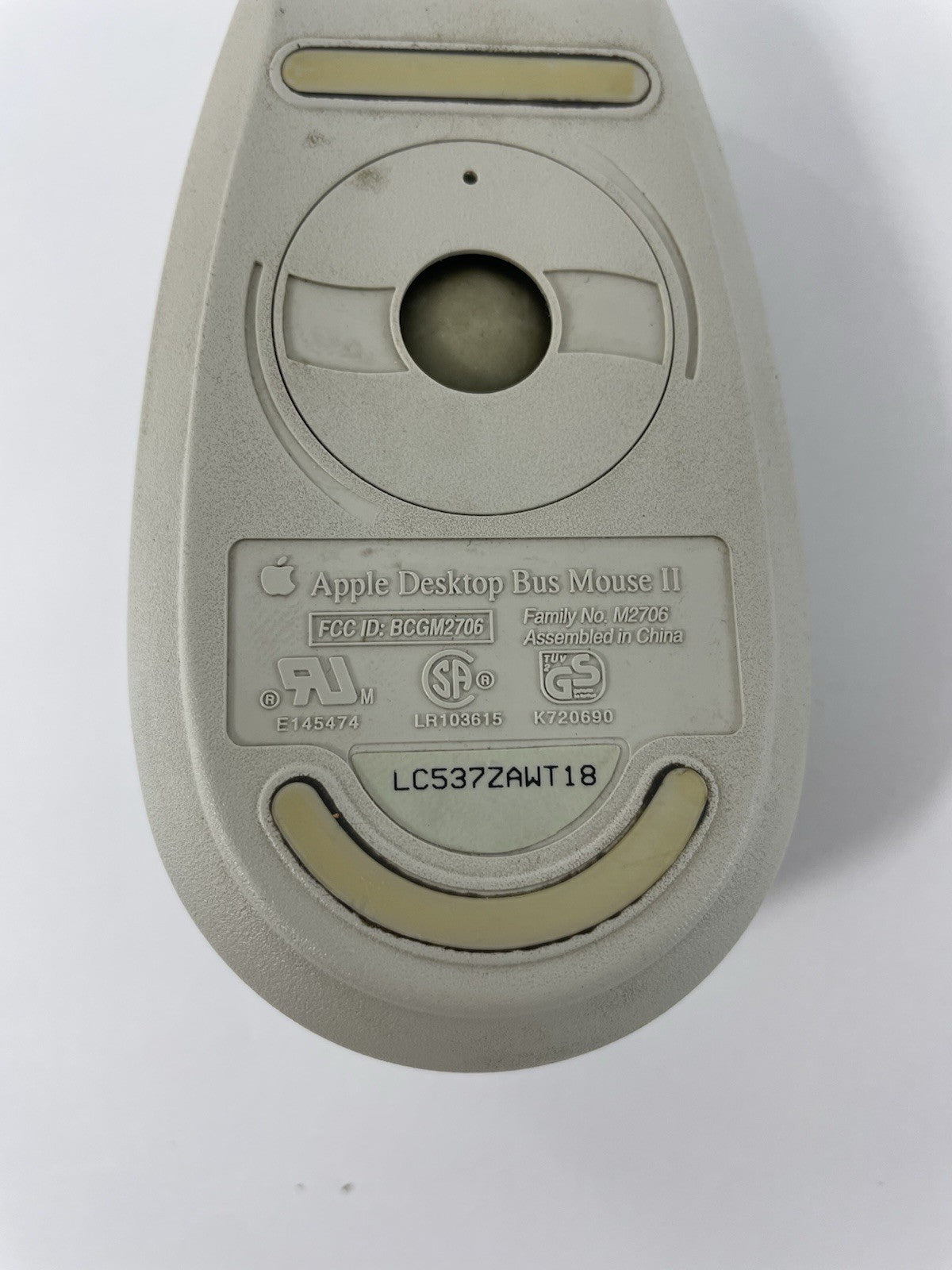 Vintage Official 90's Apple Desktop Bus Mouse II M2706 WORKS