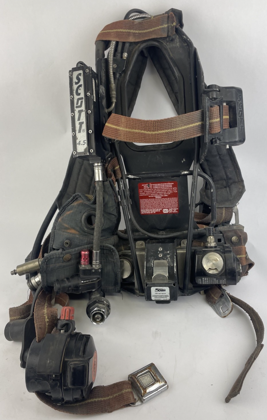SCOTT SAFETY 4.5 4500 SCBA Air Pack Harness EZ-Flow Air Pak Plus with Sensor  g