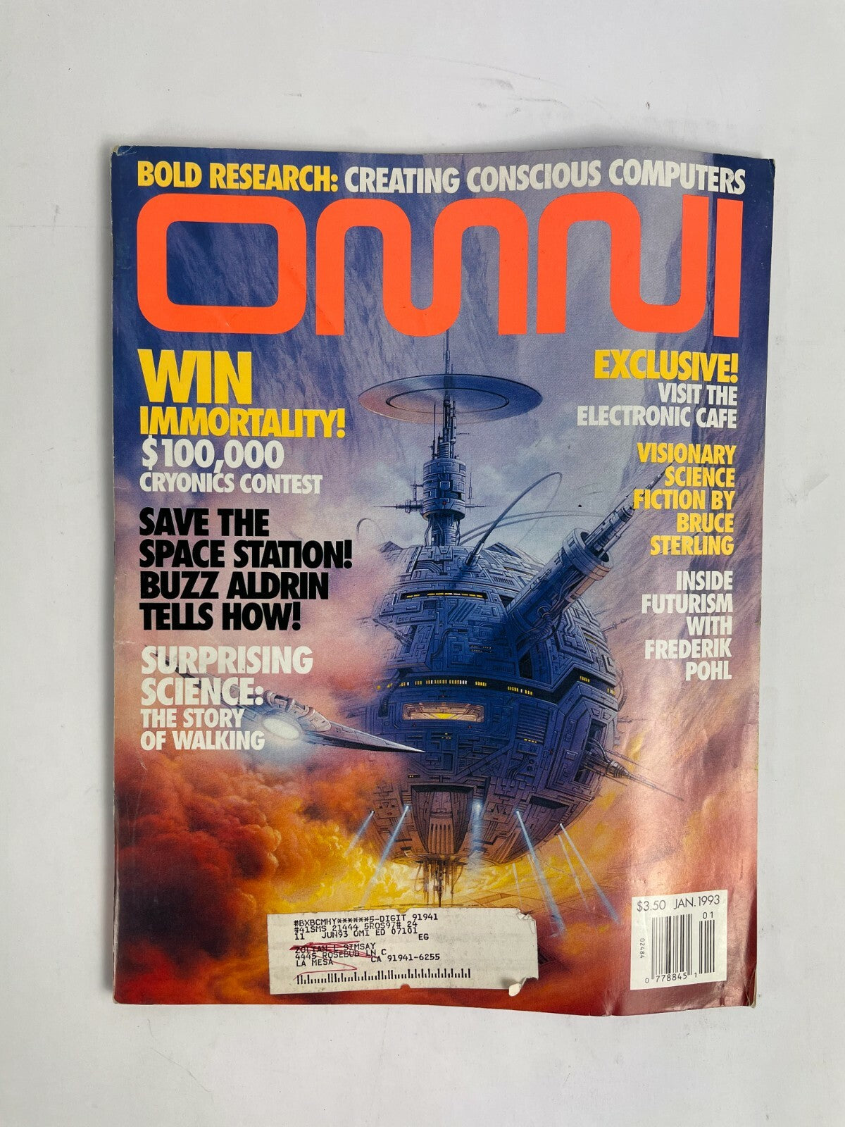January 1993 Omni Magazine Win Immortaliy Save Space Station Surprising Science