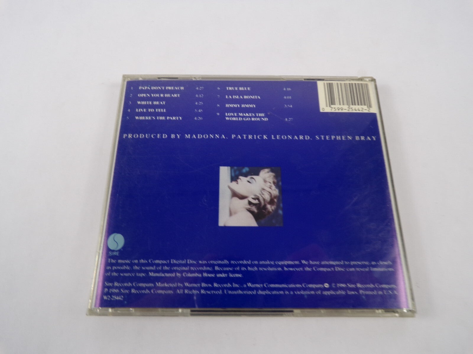 Madonna True Blue Sire PaPa Don't Preach Open You R Heart White Heat Live CD#59